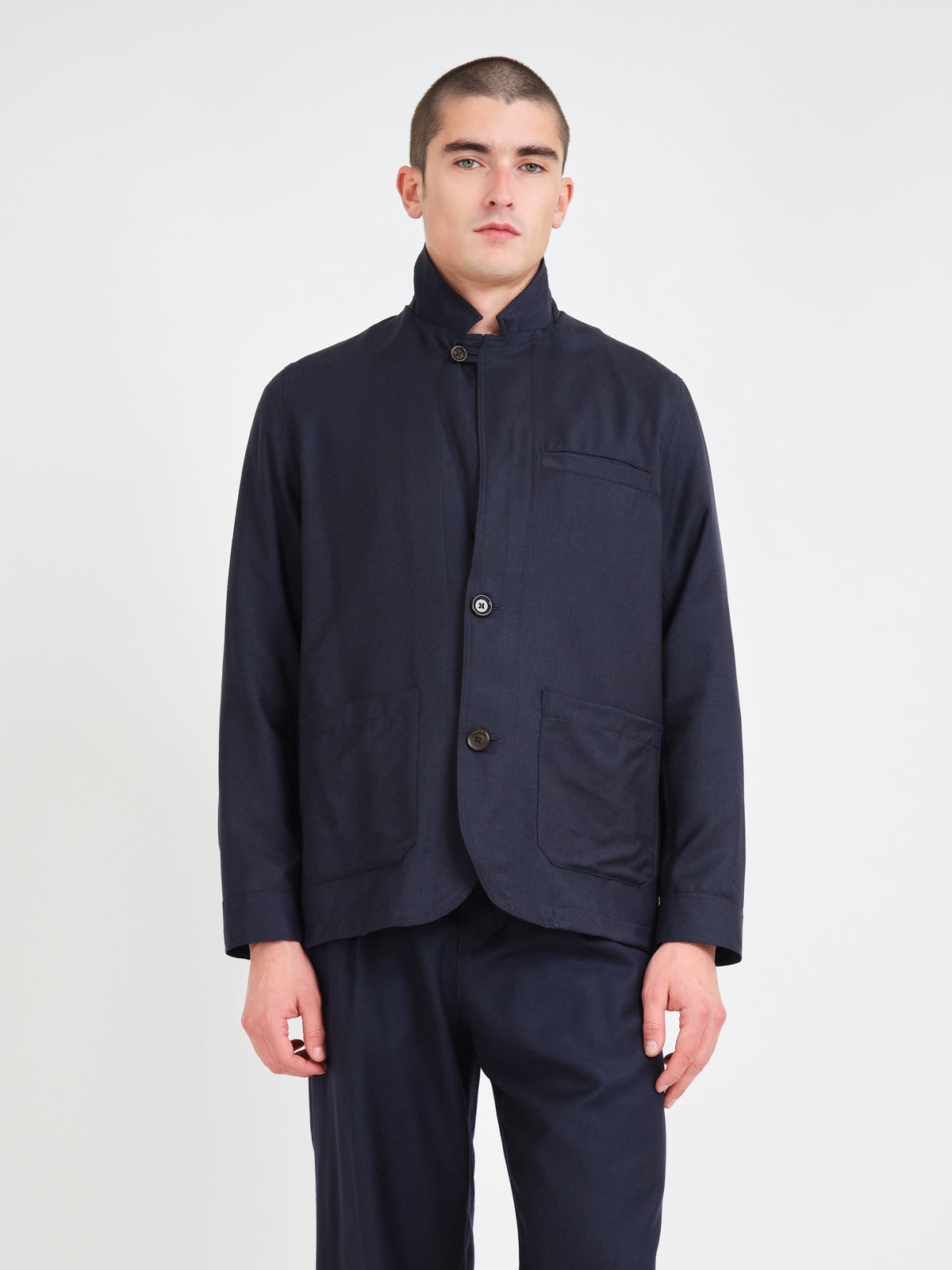 Jara Flannel Navy Camberwell Suit