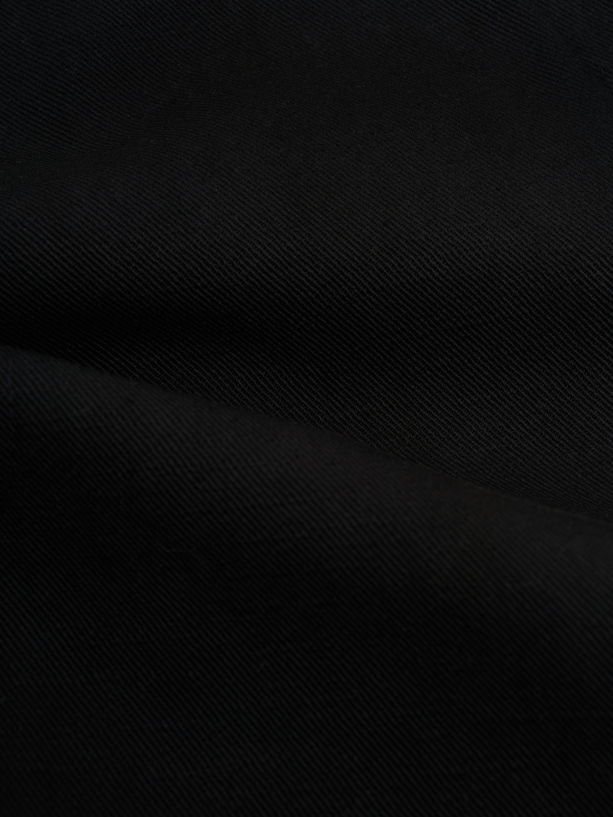 Crosby Coat Roderick Twill Black, Close view of fine black twill cloth