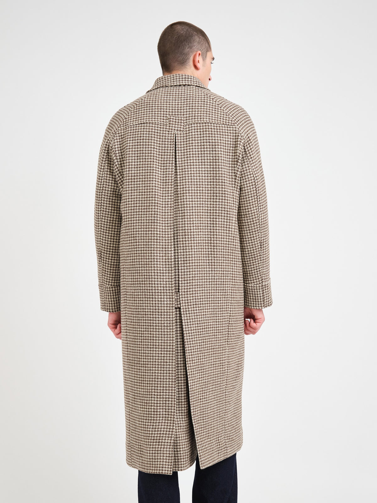 Lothian Overcoat Corday Houndstooth Sand