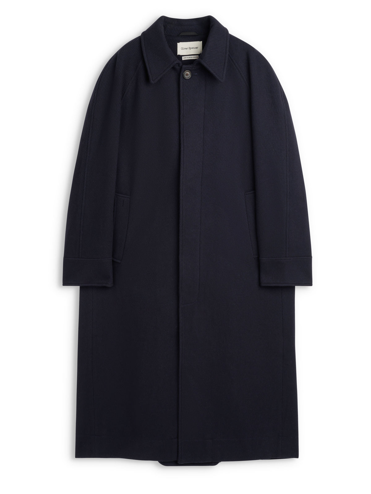 Lothian Overcoat Doughton Twill Navy
