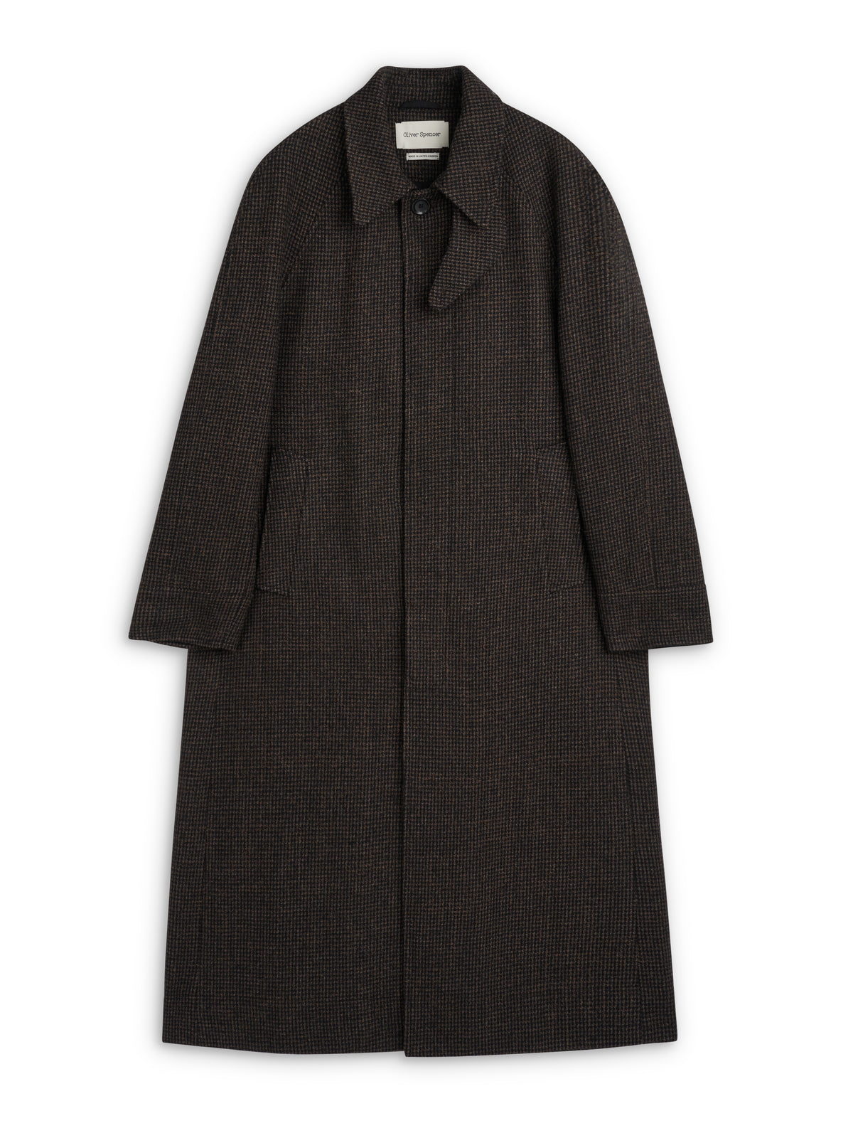 Lothian Overcoat Hepple Brown, flat, front
