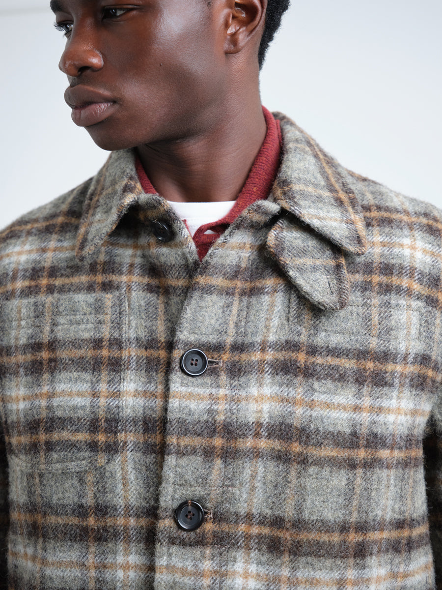Wool Plaid Oatmeal Bomber/Chore Jacket – Oliver Spencer