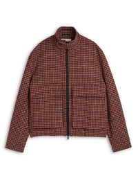 Kershaw Bomber Jacket Panes Houndstooth Burgundy/Pink