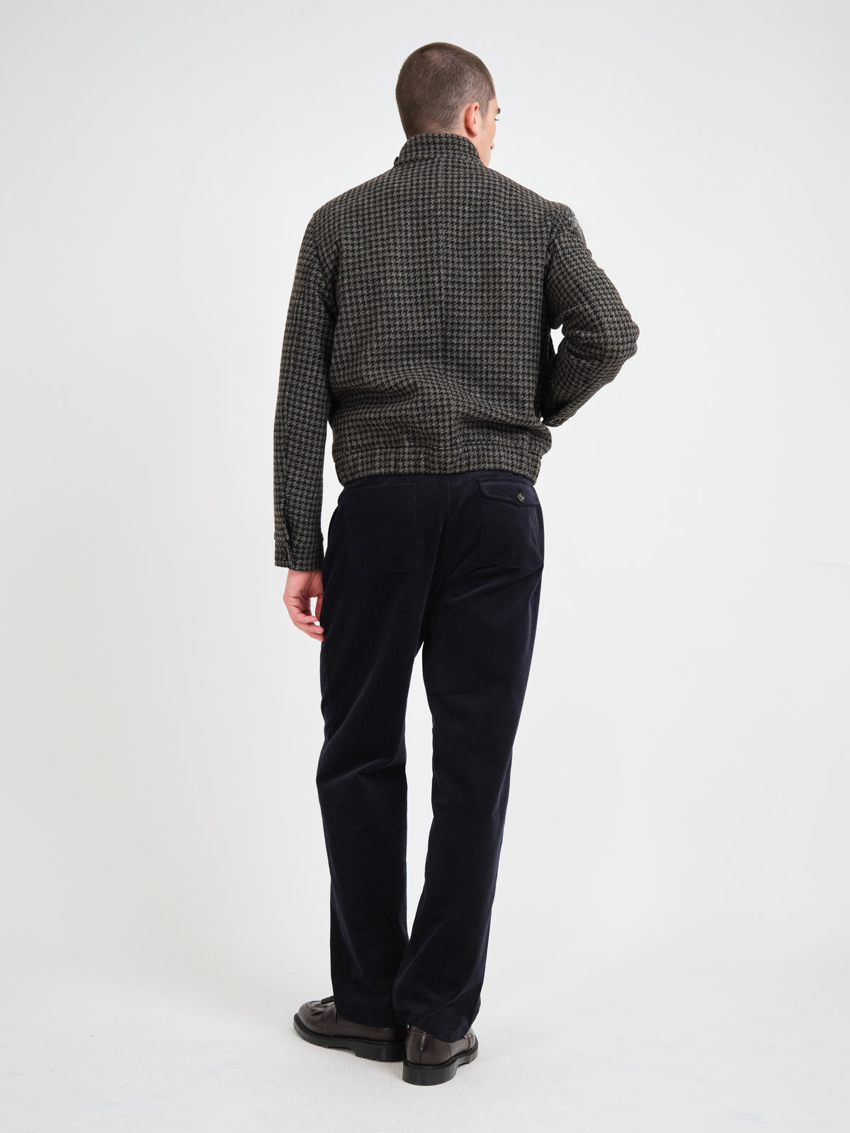 Kershaw Bomber Jacket Panes Houndstooth Charcoal