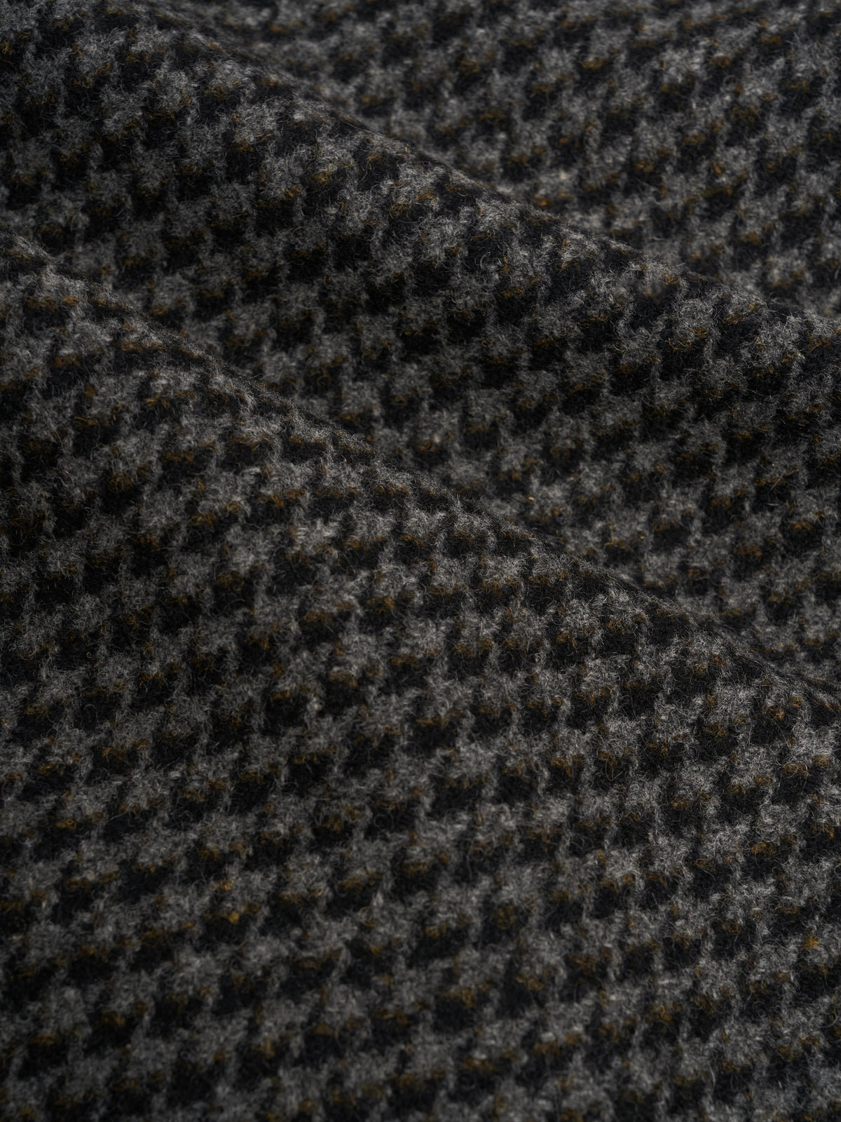 Tamworth Double Breasted Overcoat Panes Houndstooth Charcoal