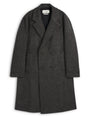Tamworth Double Breasted Overcoat Panes Houndstooth Charcoal