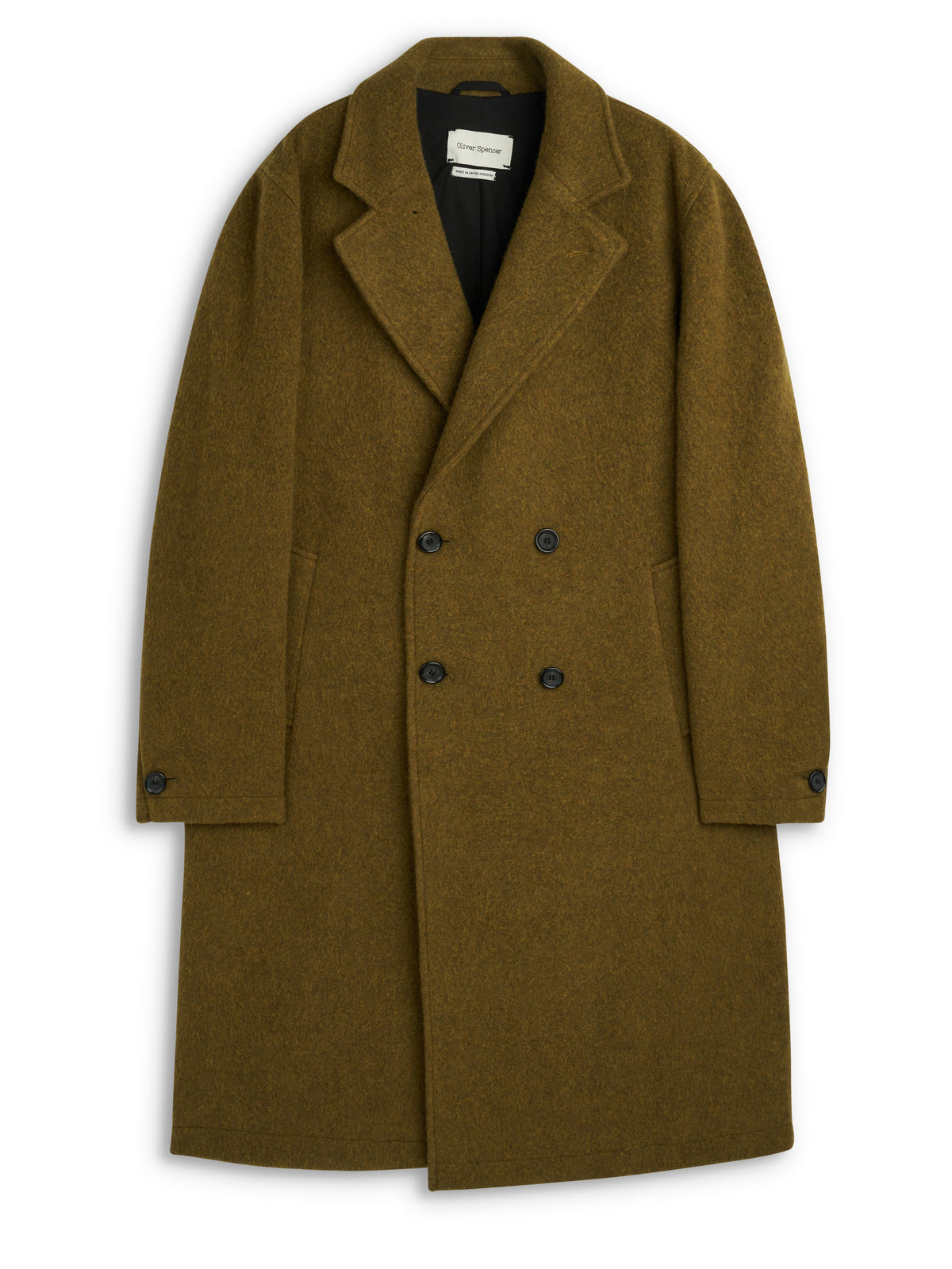 Tamworth Double Breasted Overcoat Sosa Moss Green