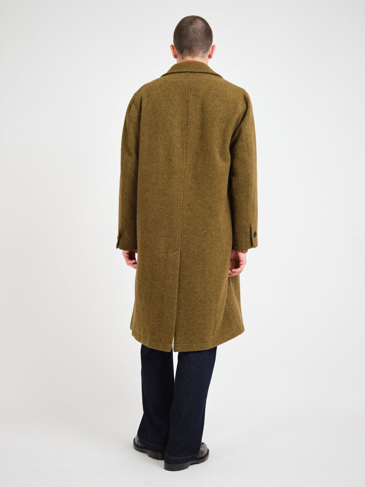 Tamworth Double Breasted Overcoat Sosa Moss Green