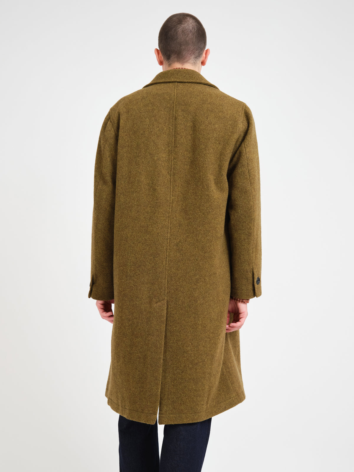 Tamworth Double Breasted Overcoat Sosa Moss Green