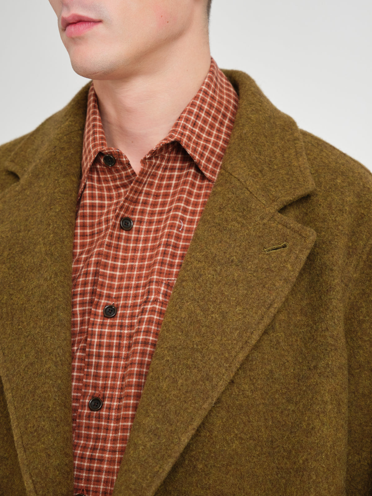 Tamworth Double Breasted Overcoat Sosa Moss Green