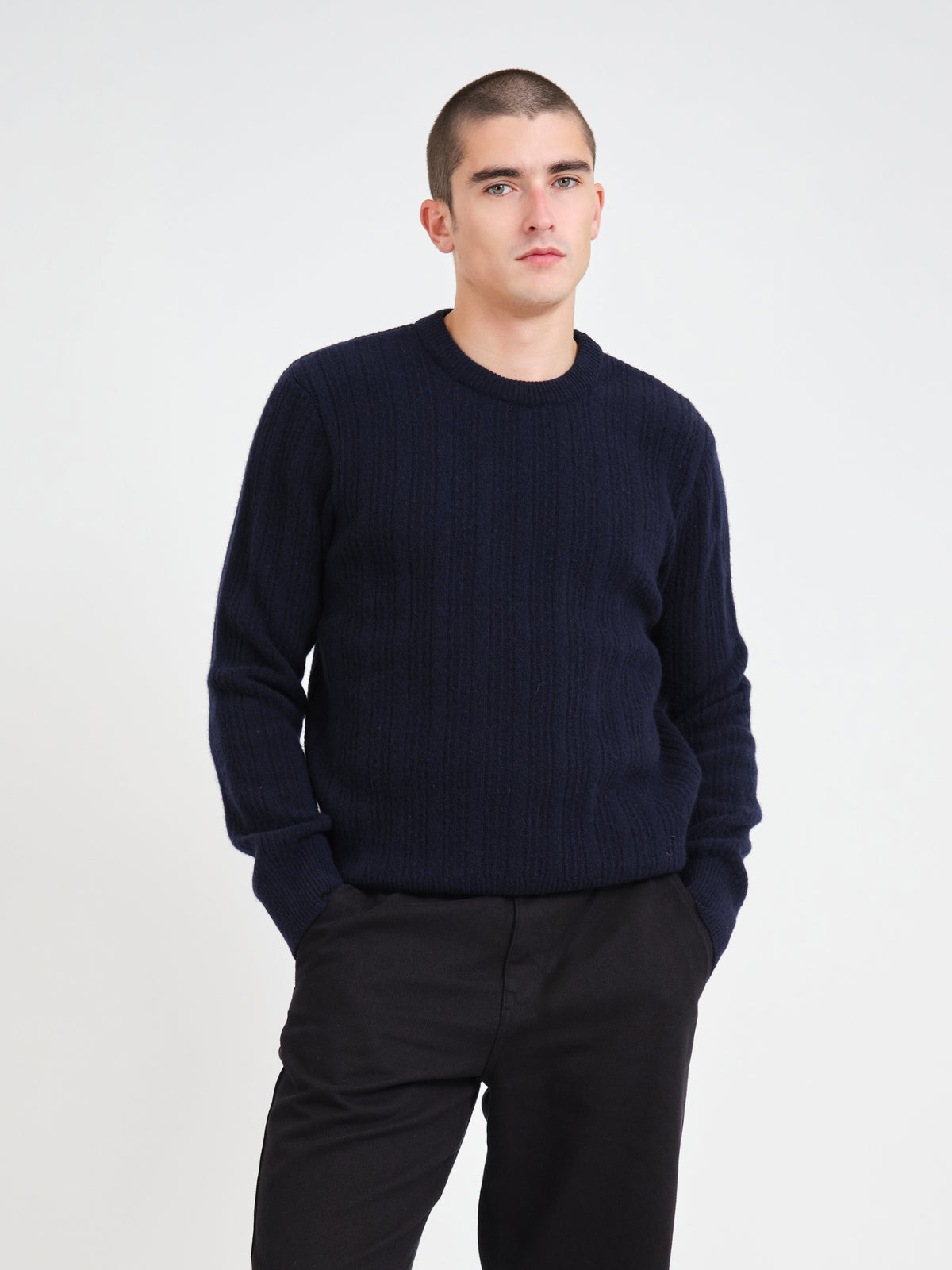 Blenheim Crew Neck Jumper Darlington Navy
