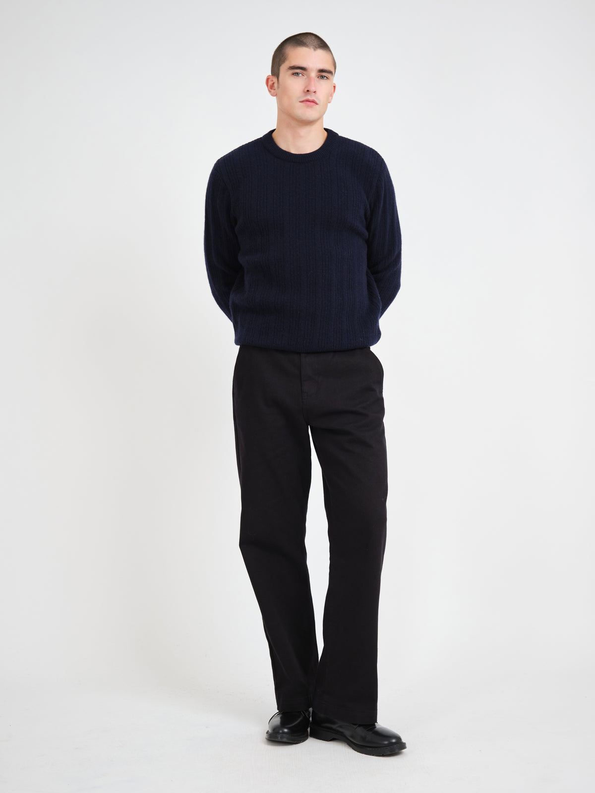 Blenheim Crew Neck Jumper Darlington Navy