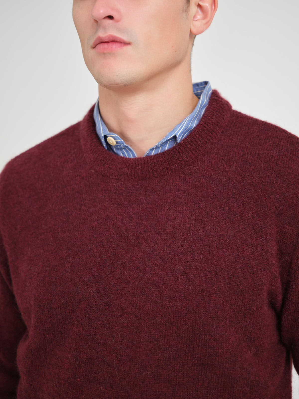 Blenheim Crew Neck Jumper Rosen Burgundy