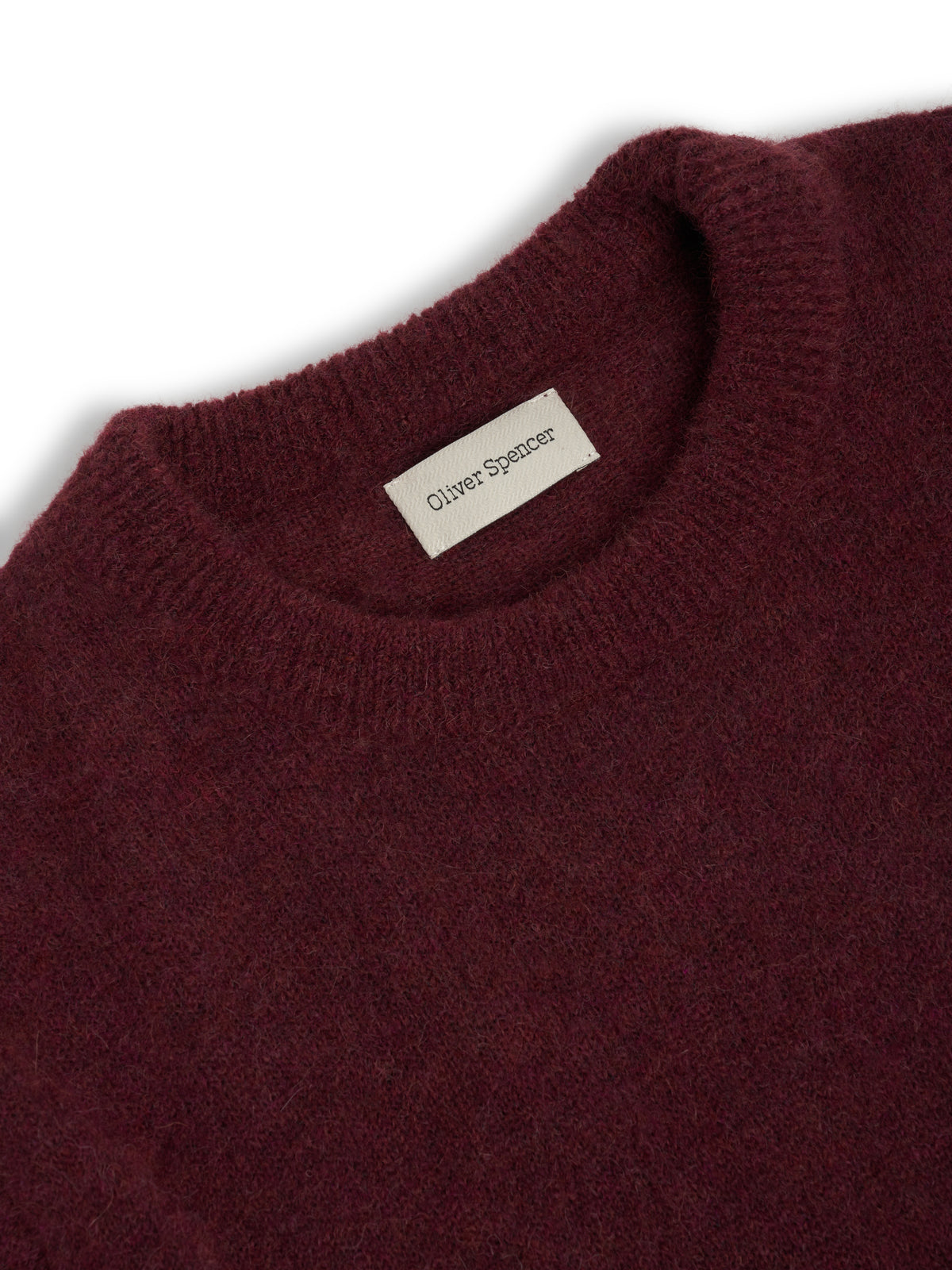 Blenheim Crew Neck Jumper Rosen Burgundy