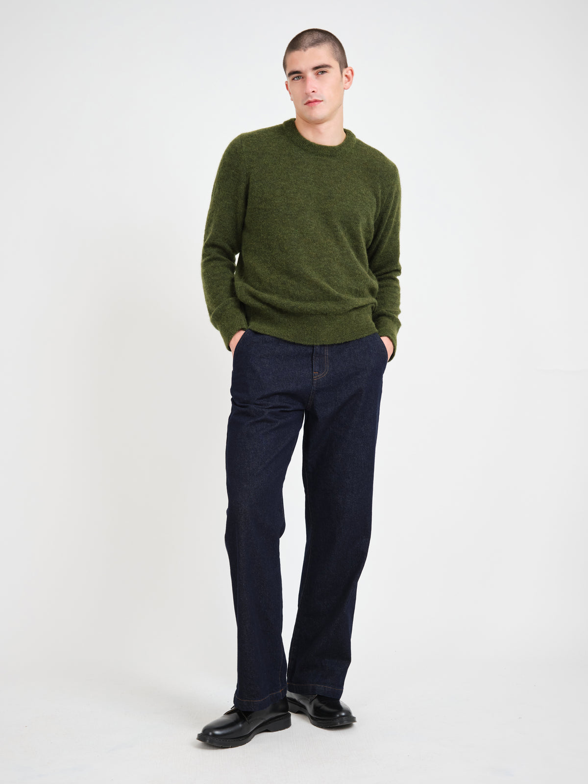 Blenheim Crew Neck Jumper Rosen Forest Green