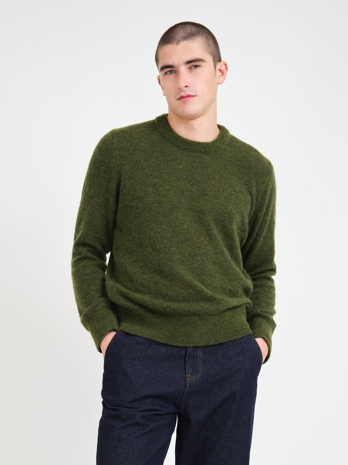 Blenheim Crew Neck Jumper Rosen Forest Green