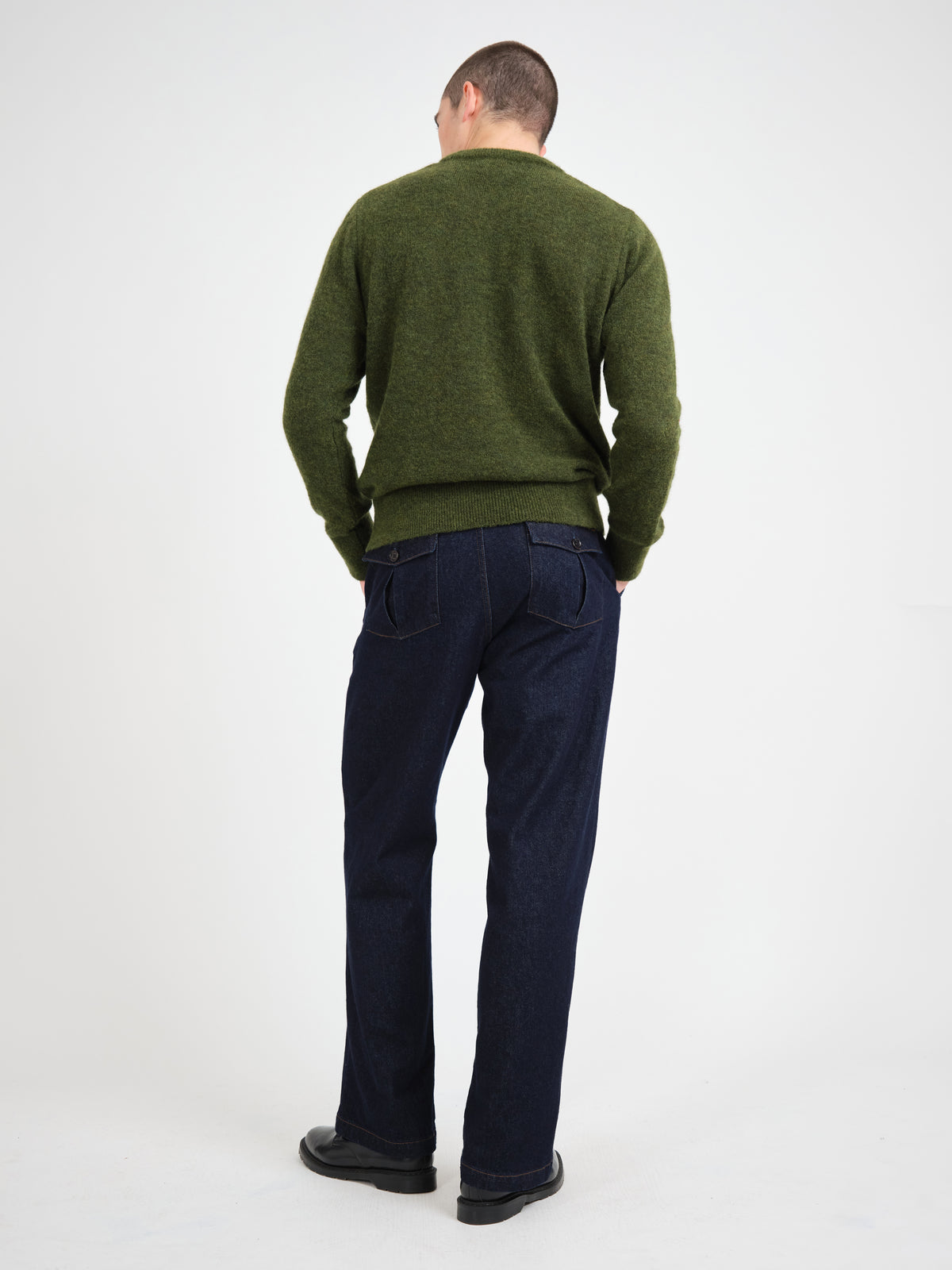 Blenheim Crew Neck Jumper Rosen Forest Green