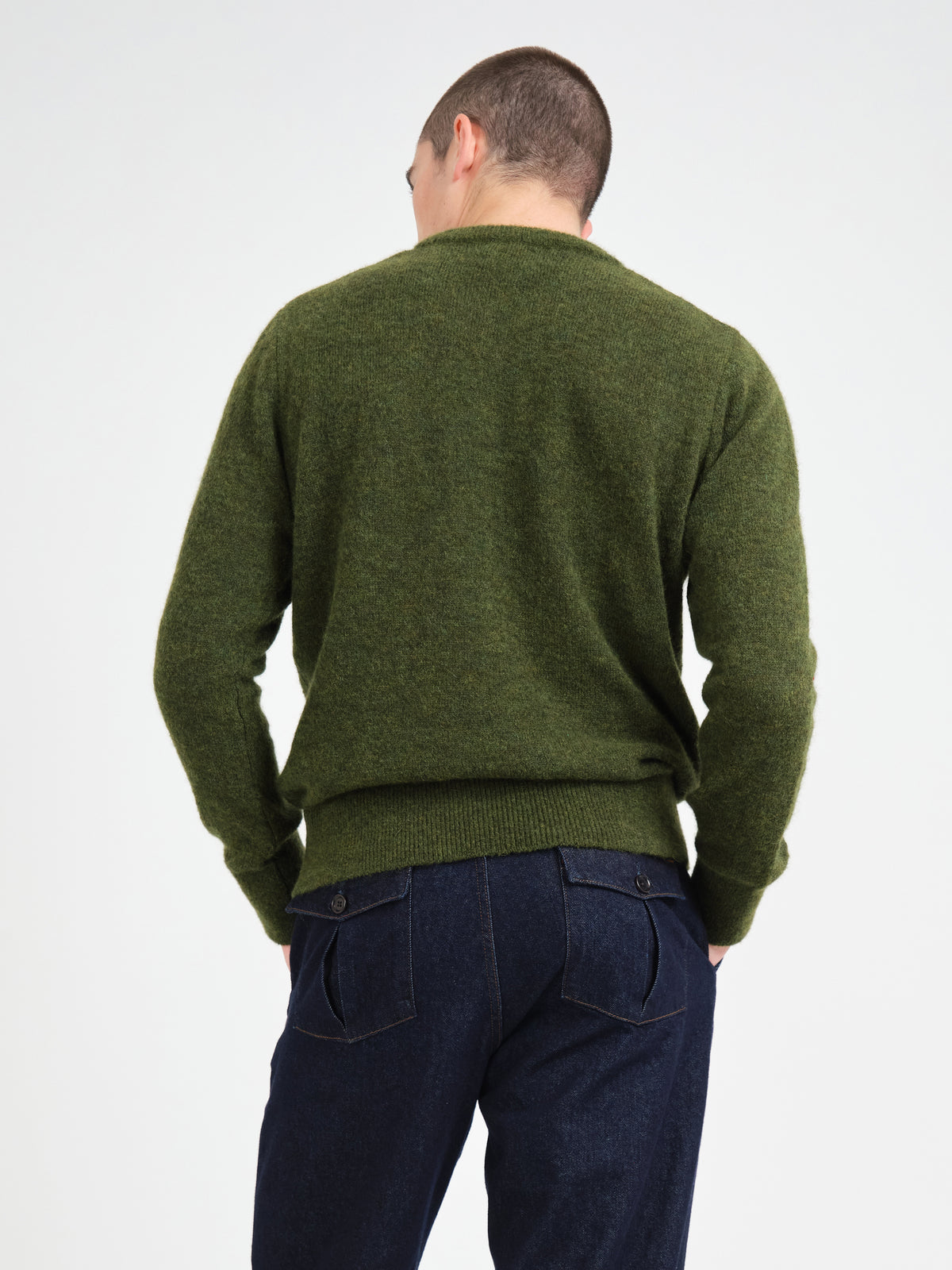 Blenheim Crew Neck Jumper Rosen Forest Green