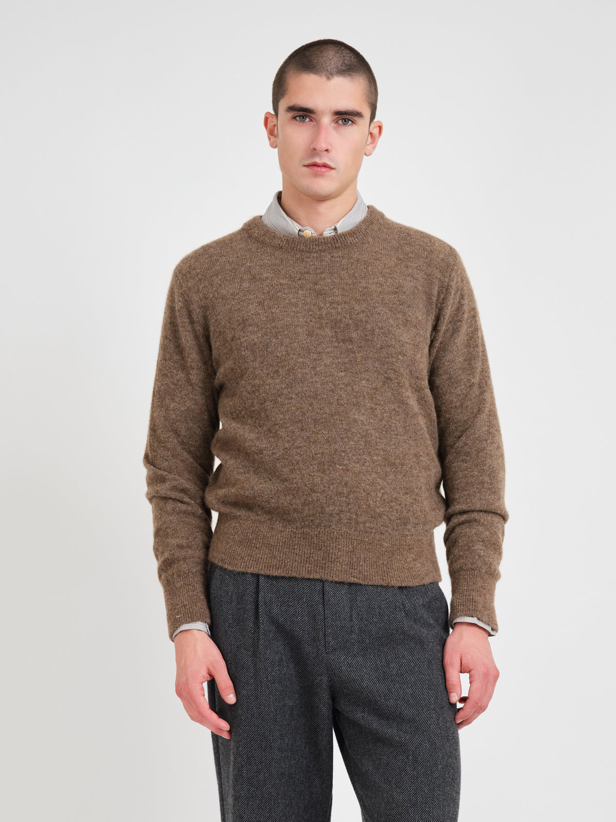 Blenheim Crew Neck Jumper Rosen Mushroom Grey