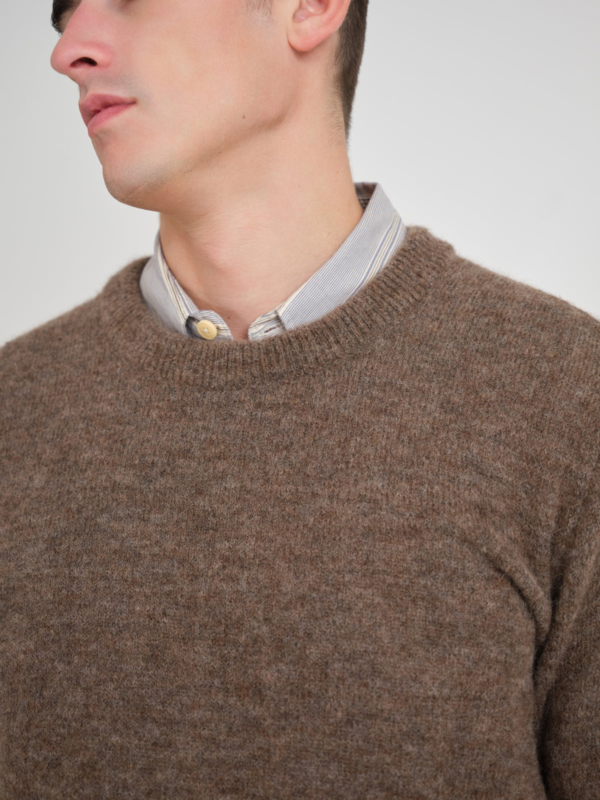 Blenheim Crew Neck Jumper Rosen Mushroom Grey