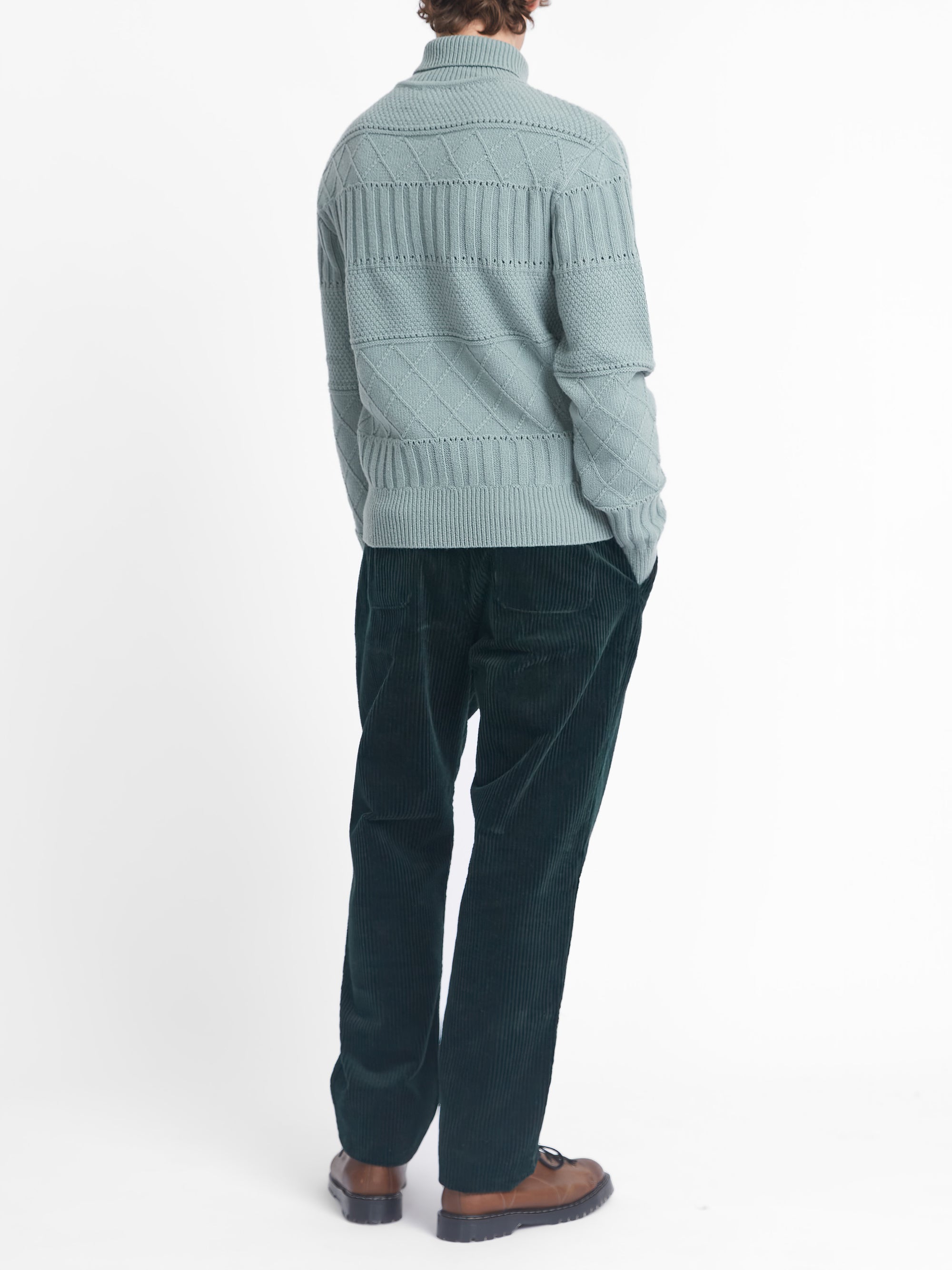 Talbot Roll Neck Jumper Bonham Sea Green