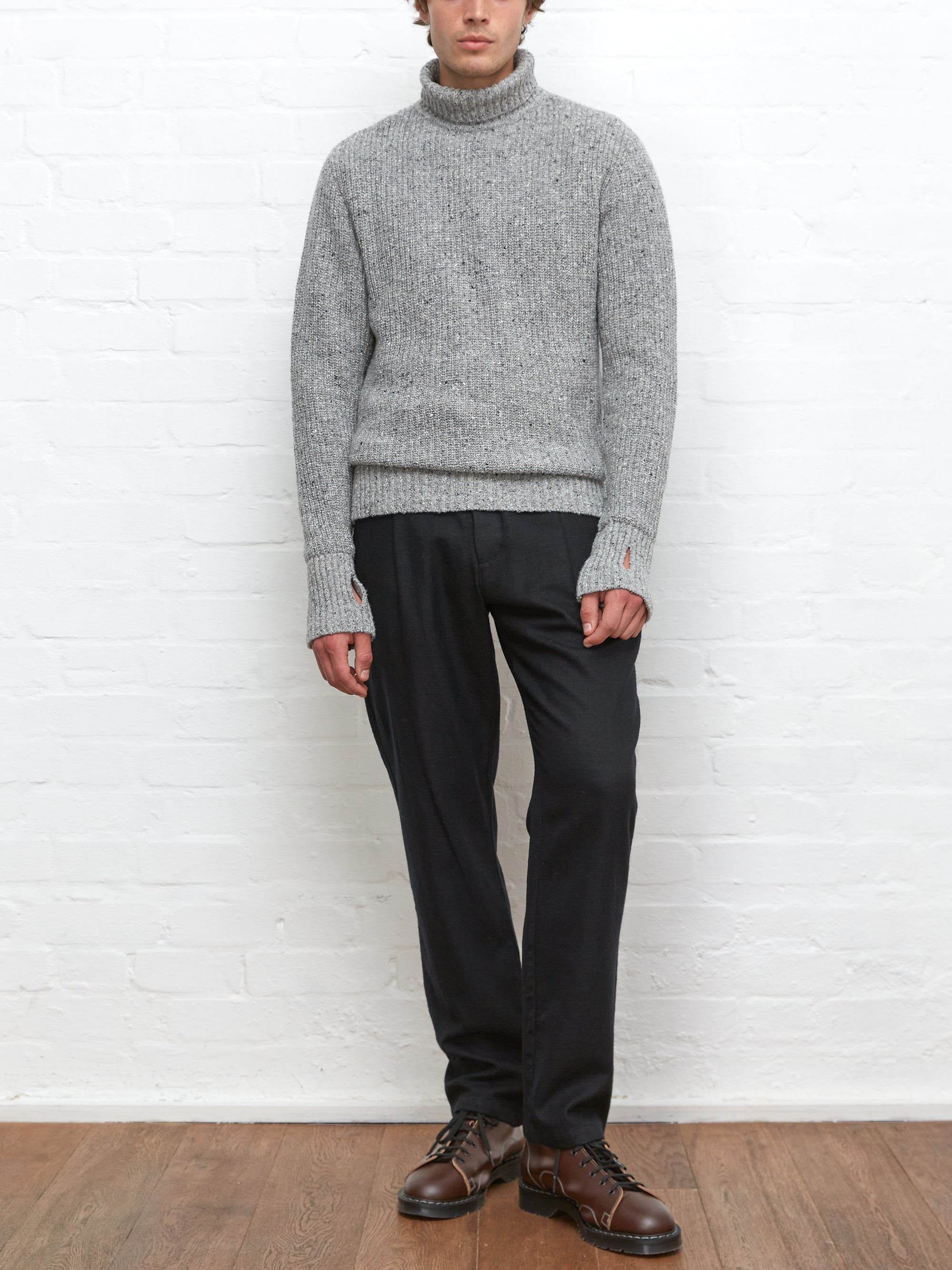 Talbot Roll Neck Jumper Keswick Grey