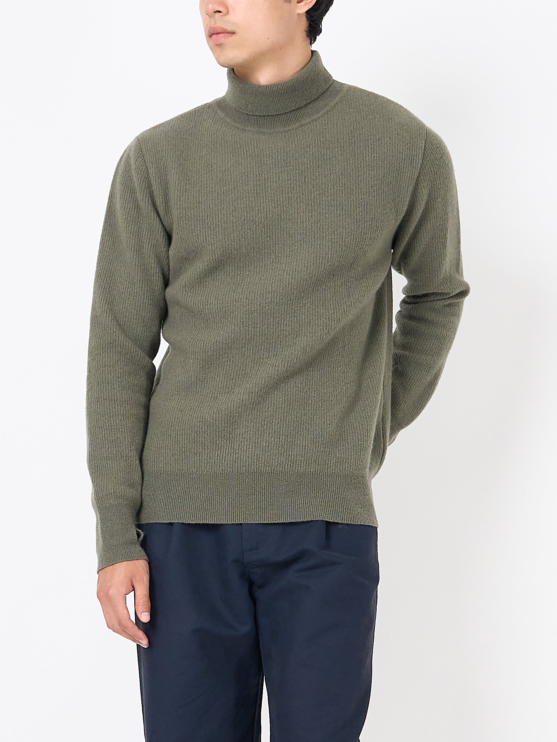 Talbot Roll Neck Jumper Hartwell Sage Green