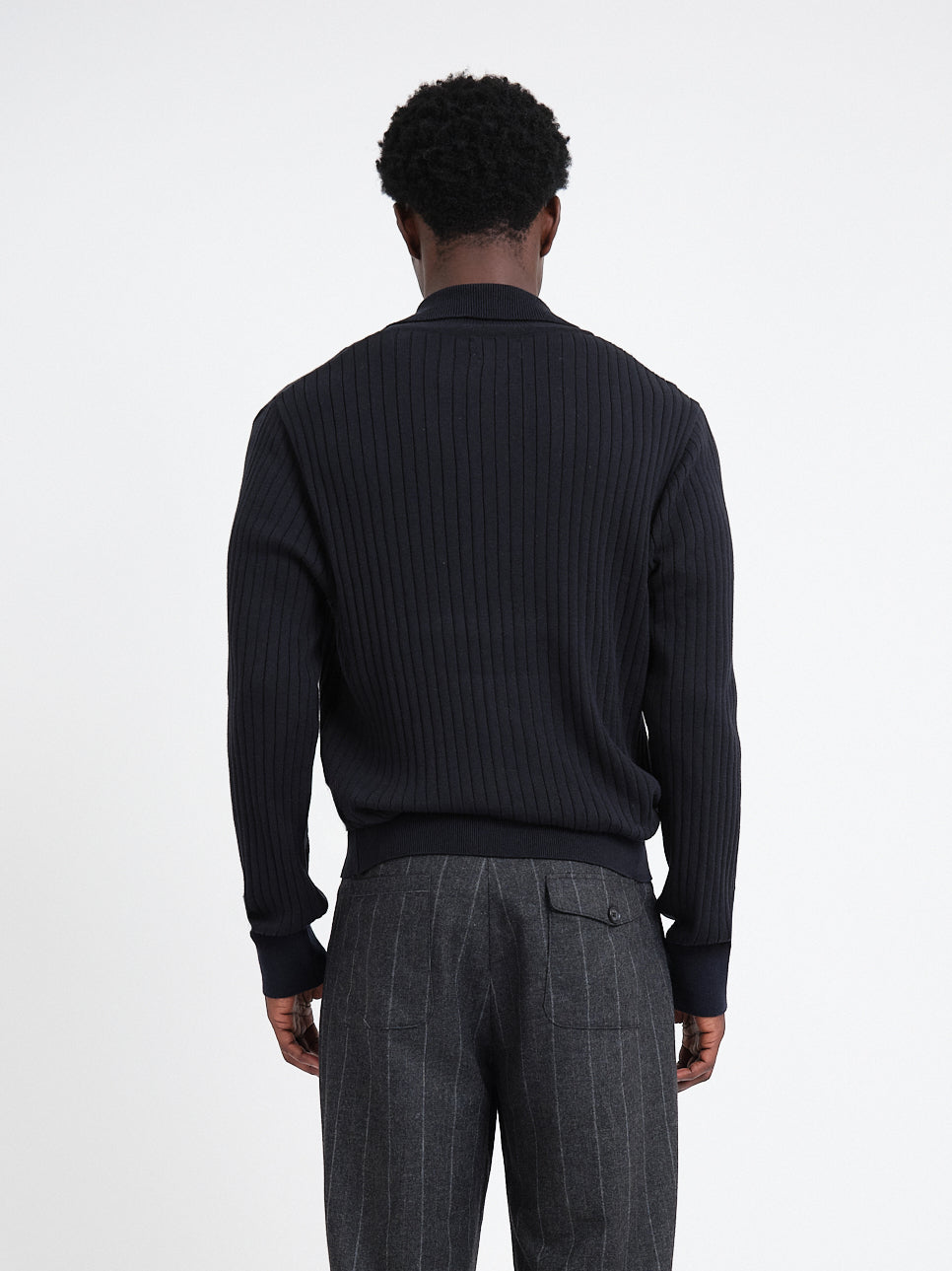 Pablo Knitted Polo Shirt Eversley Navy