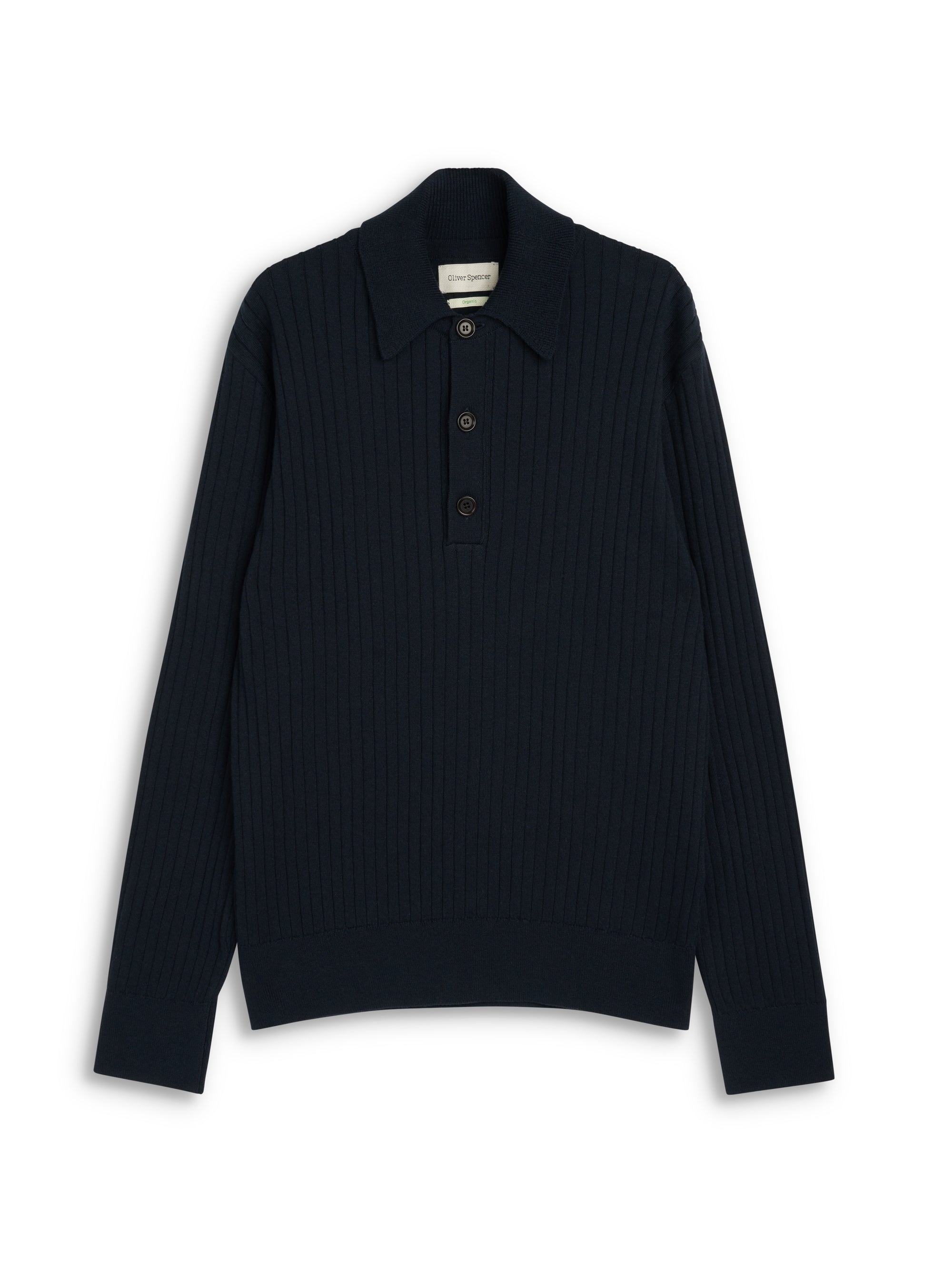 Pablo Knitted Polo Shirt Eversley Navy