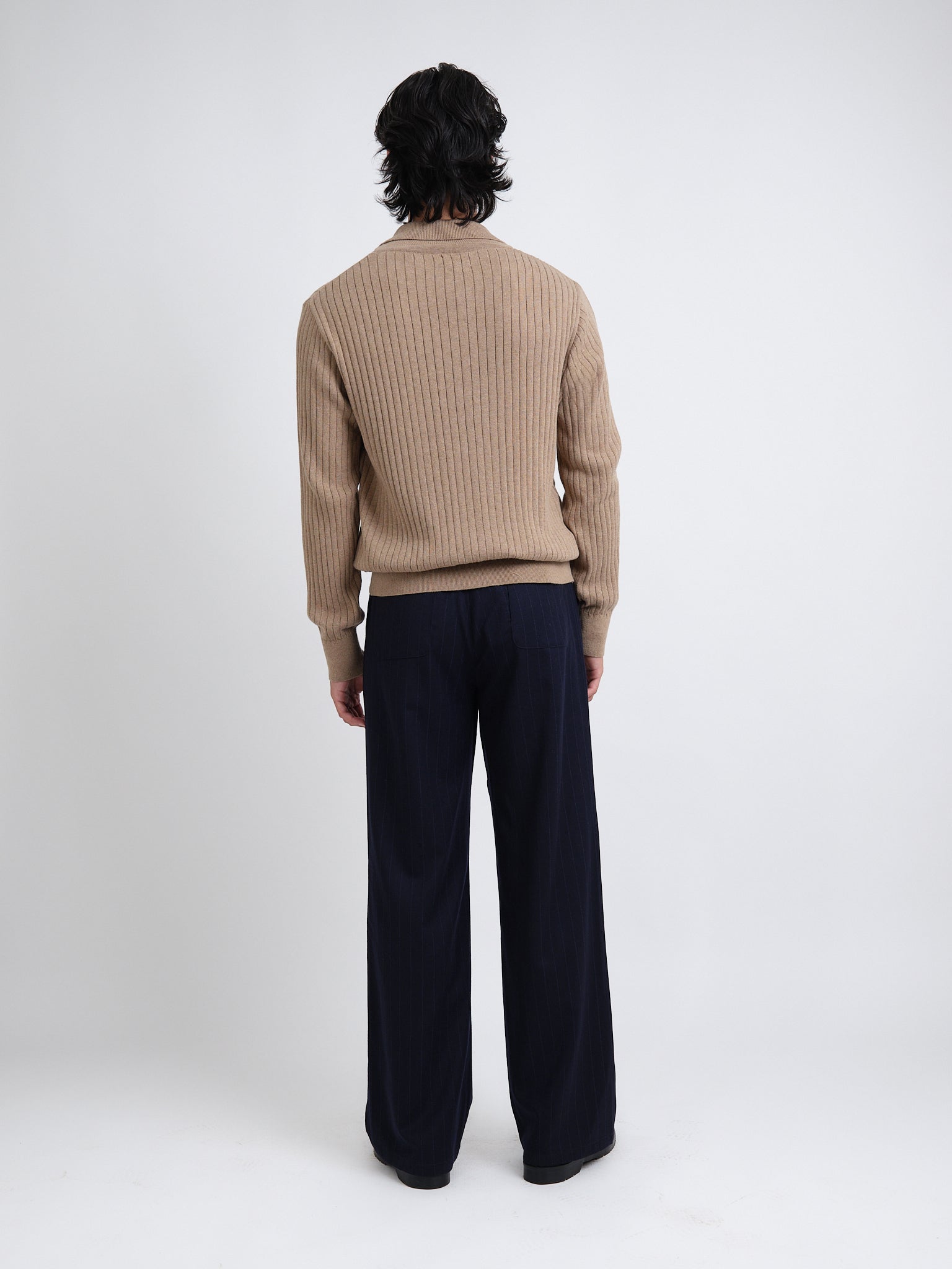 Pablo Knitted Polo Shirt Eversley Sand