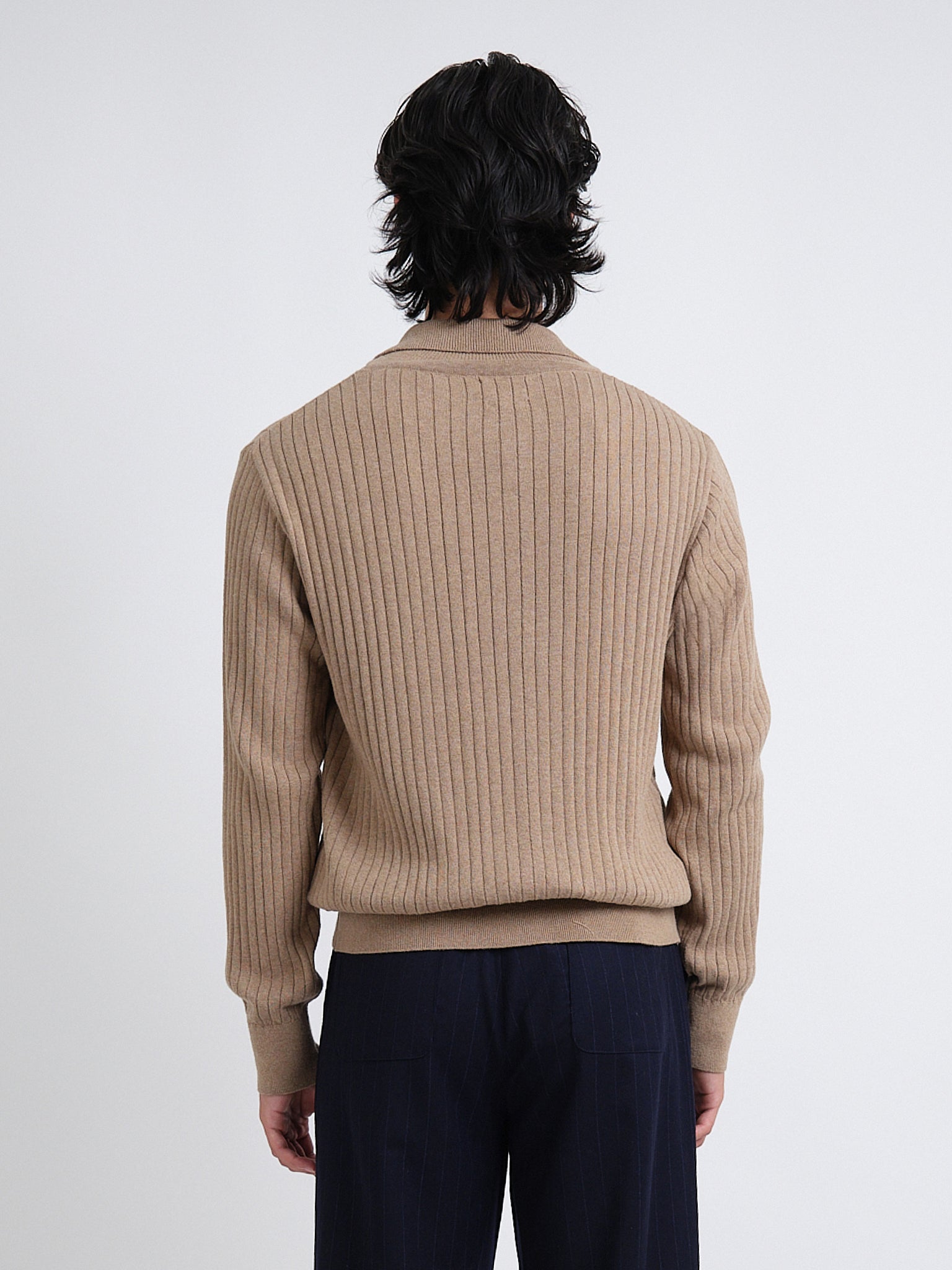 Pablo Knitted Polo Shirt Eversley Sand