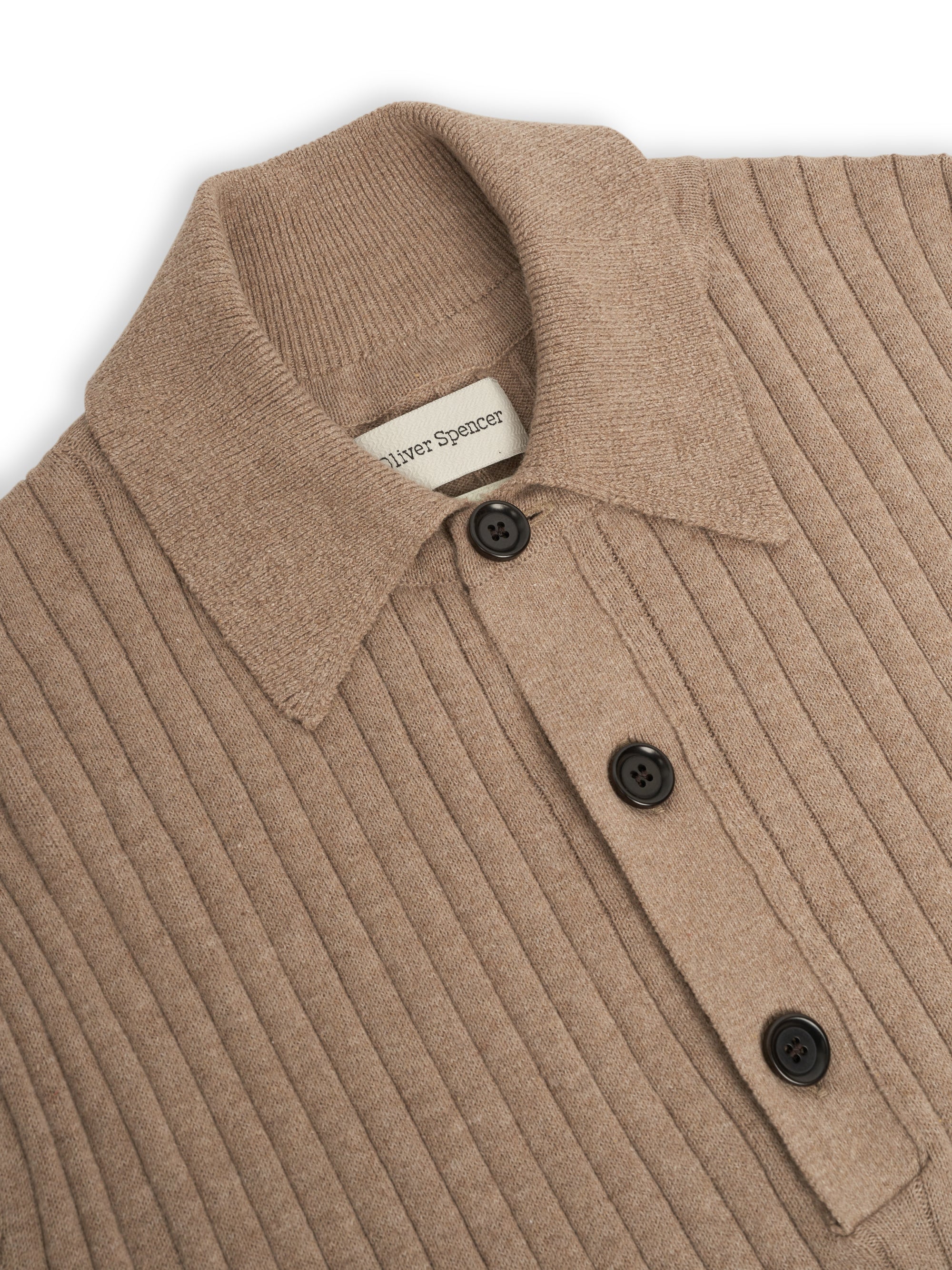 Pablo Knitted Polo Shirt Eversley Sand