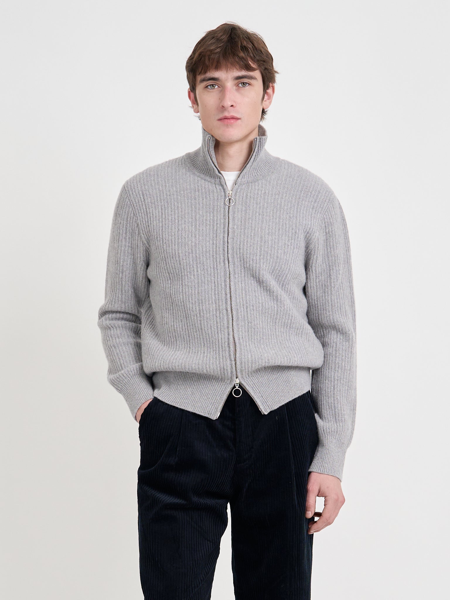 Kilbridge Zip Through Cardigan Overton Grey