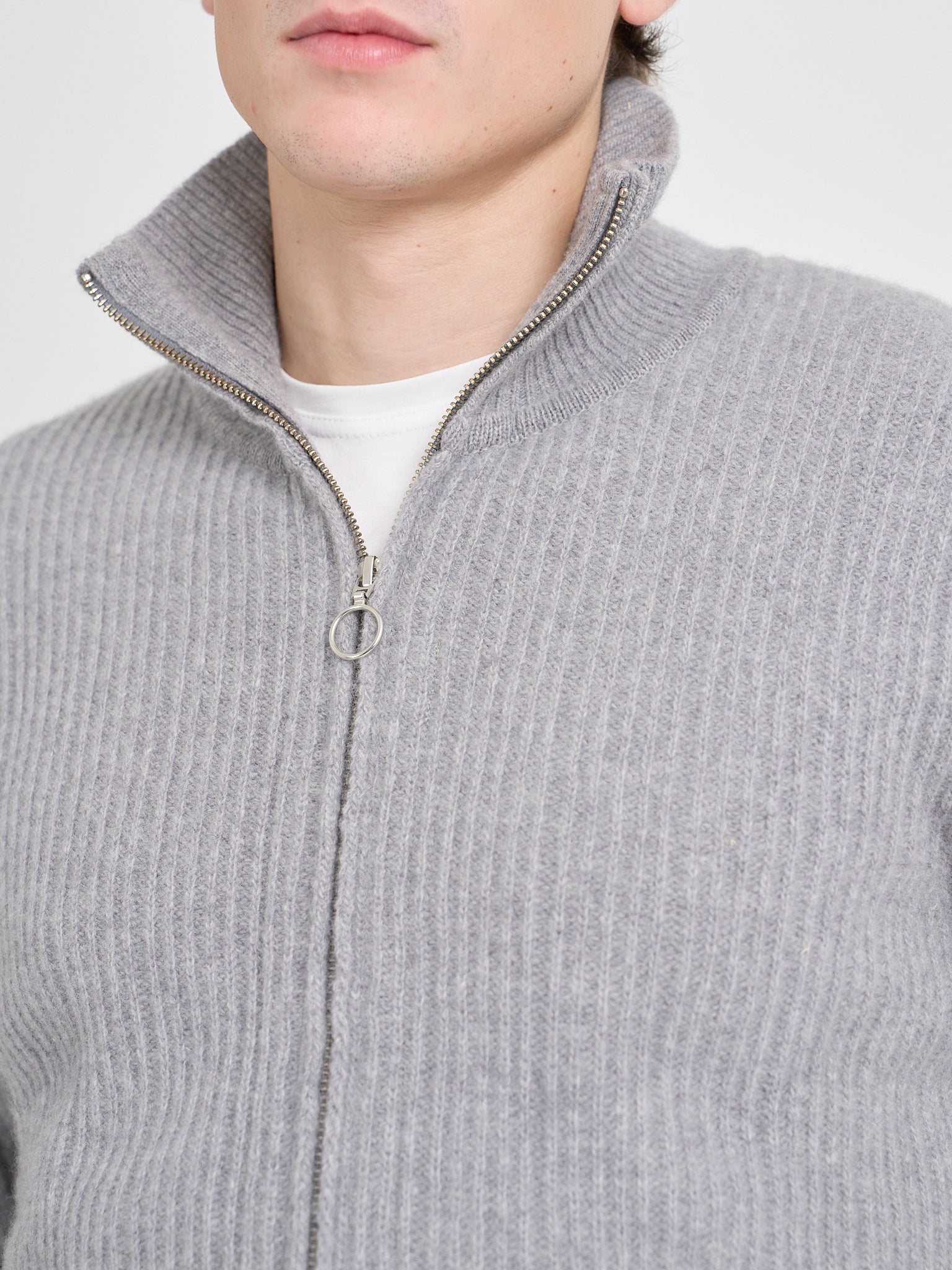 Kilbridge Zip Through Cardigan Overton Grey