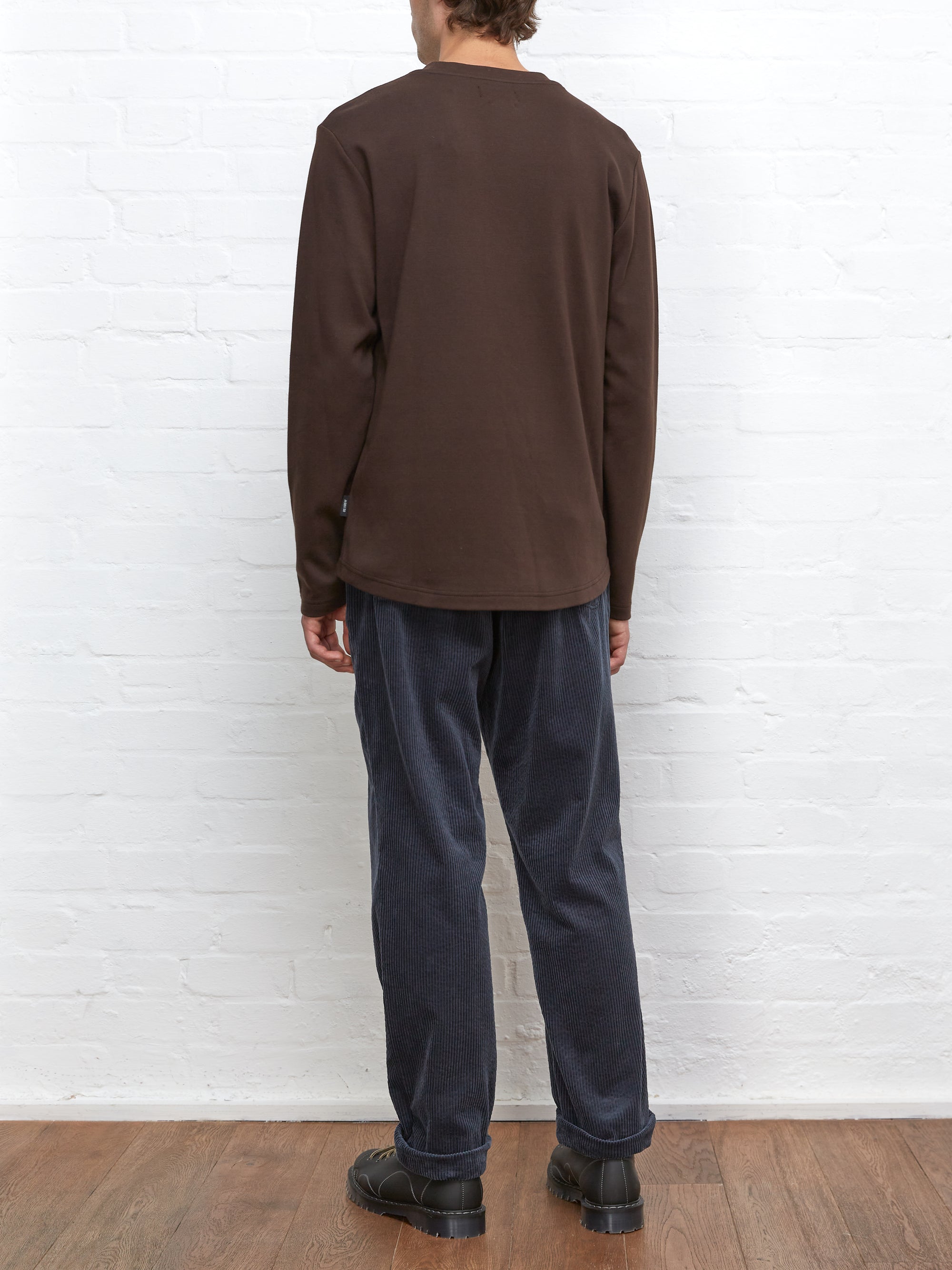 Heavy Long Sleeve T-Shirt Tavistock Chocolate Brown