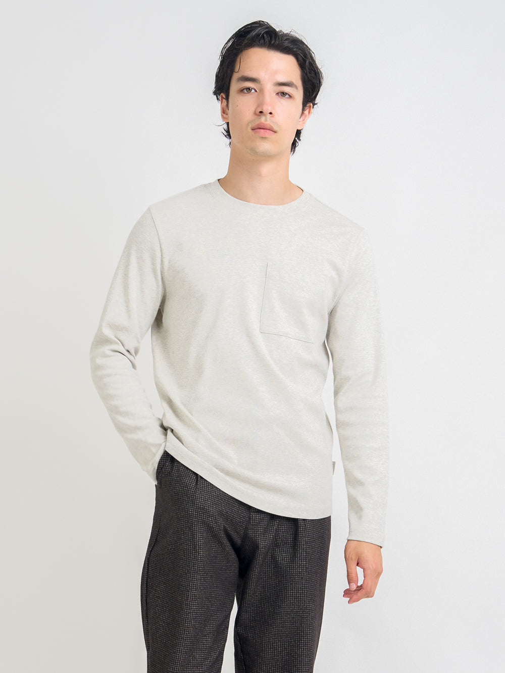 Heavy Long Sleeve T-Shirt Tavistock Oatmeal