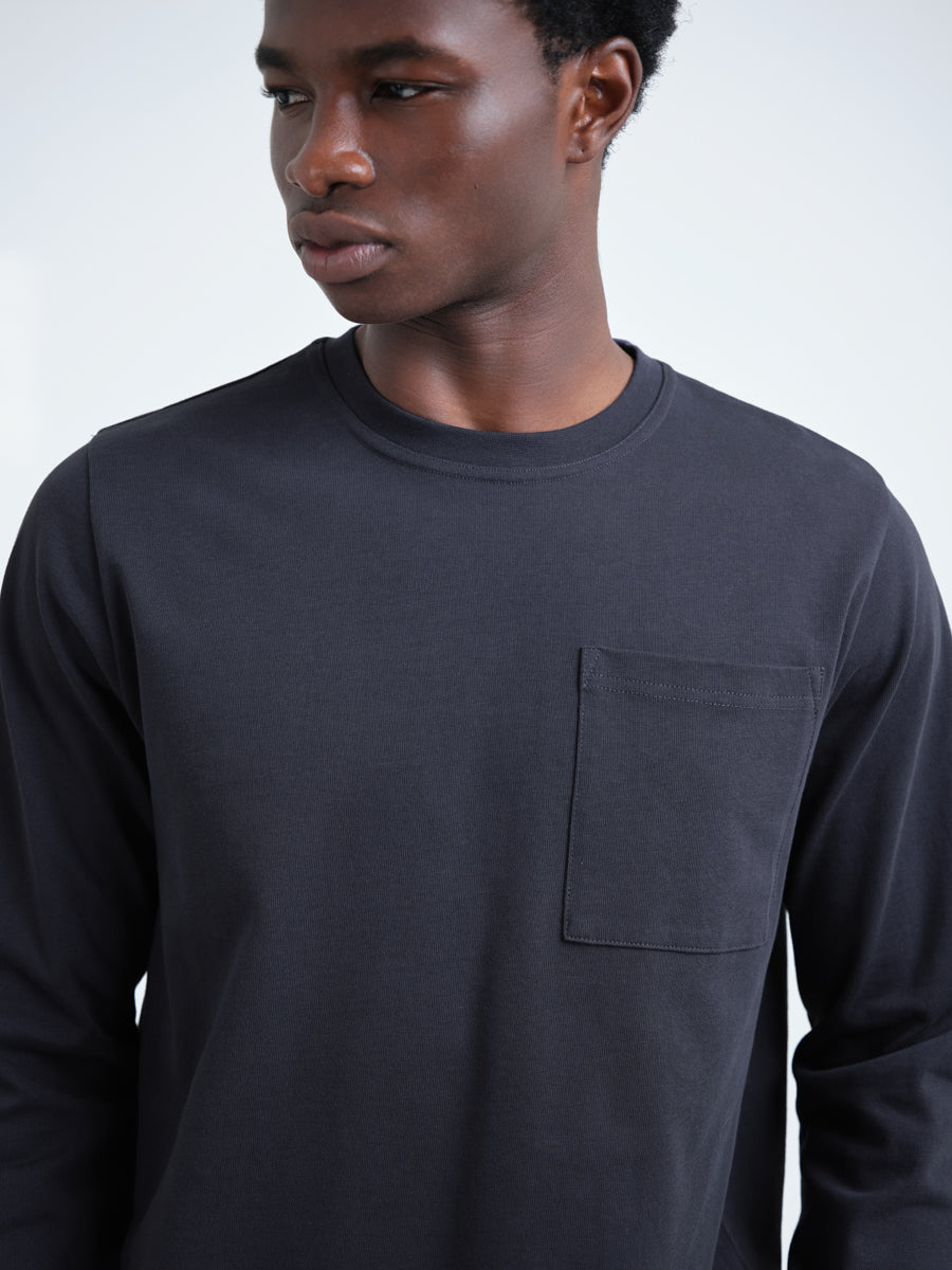 Heavy Long Sleeve T-Shirt Parton Navy