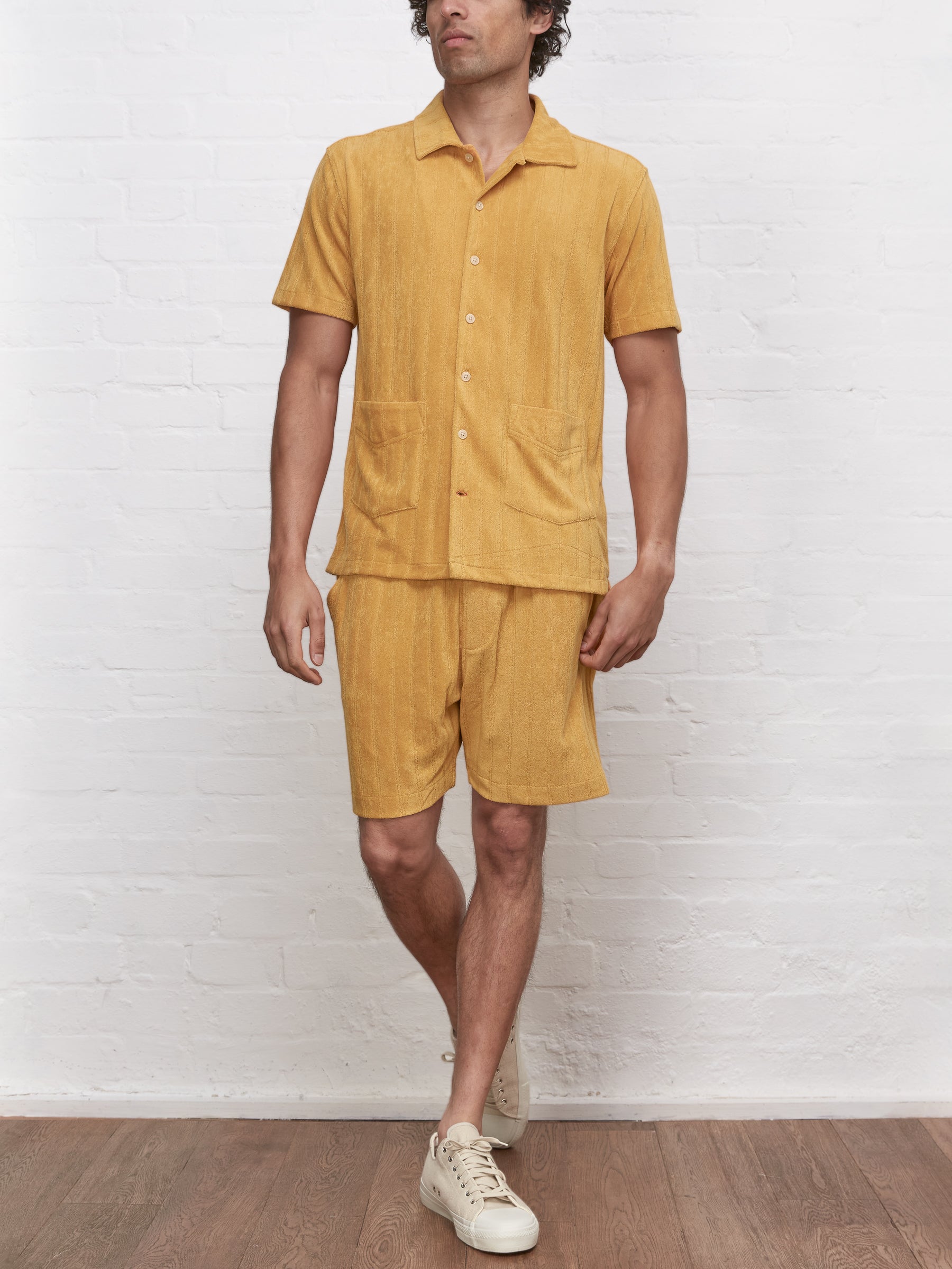 Cuban Short Sleeve Jersey Shirt Haywood Yellow