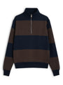 Reversible Half Zip Sweatshirt Latimer Navy/Brown