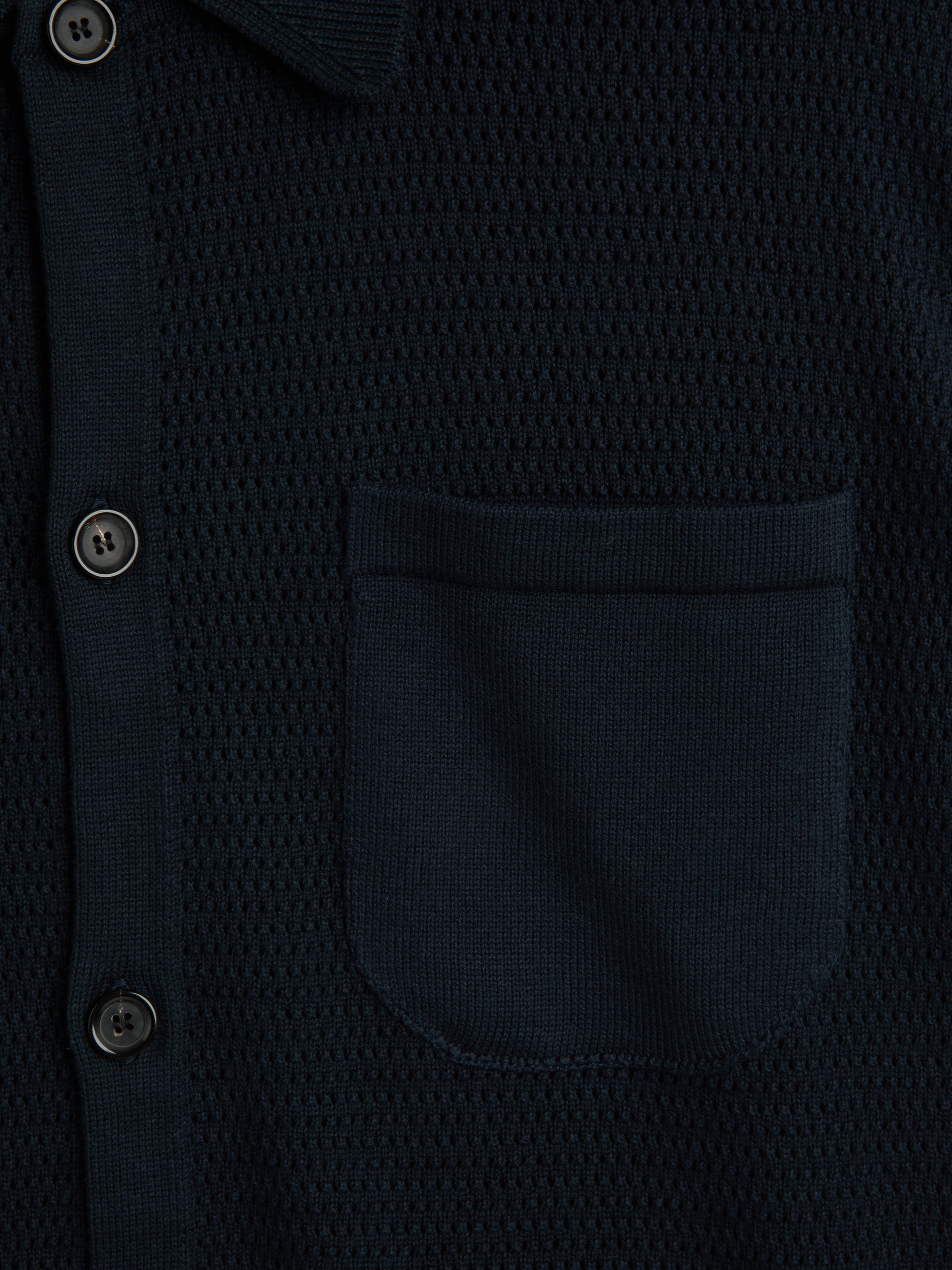 Short Sleeve Mawes Knitted Shirt Nicholson Navy