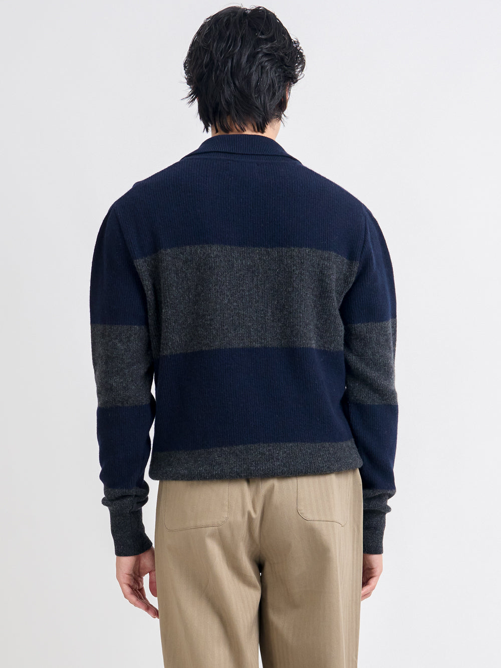Wren Knitted Polo Shirt Paxton Navy/Charcoal