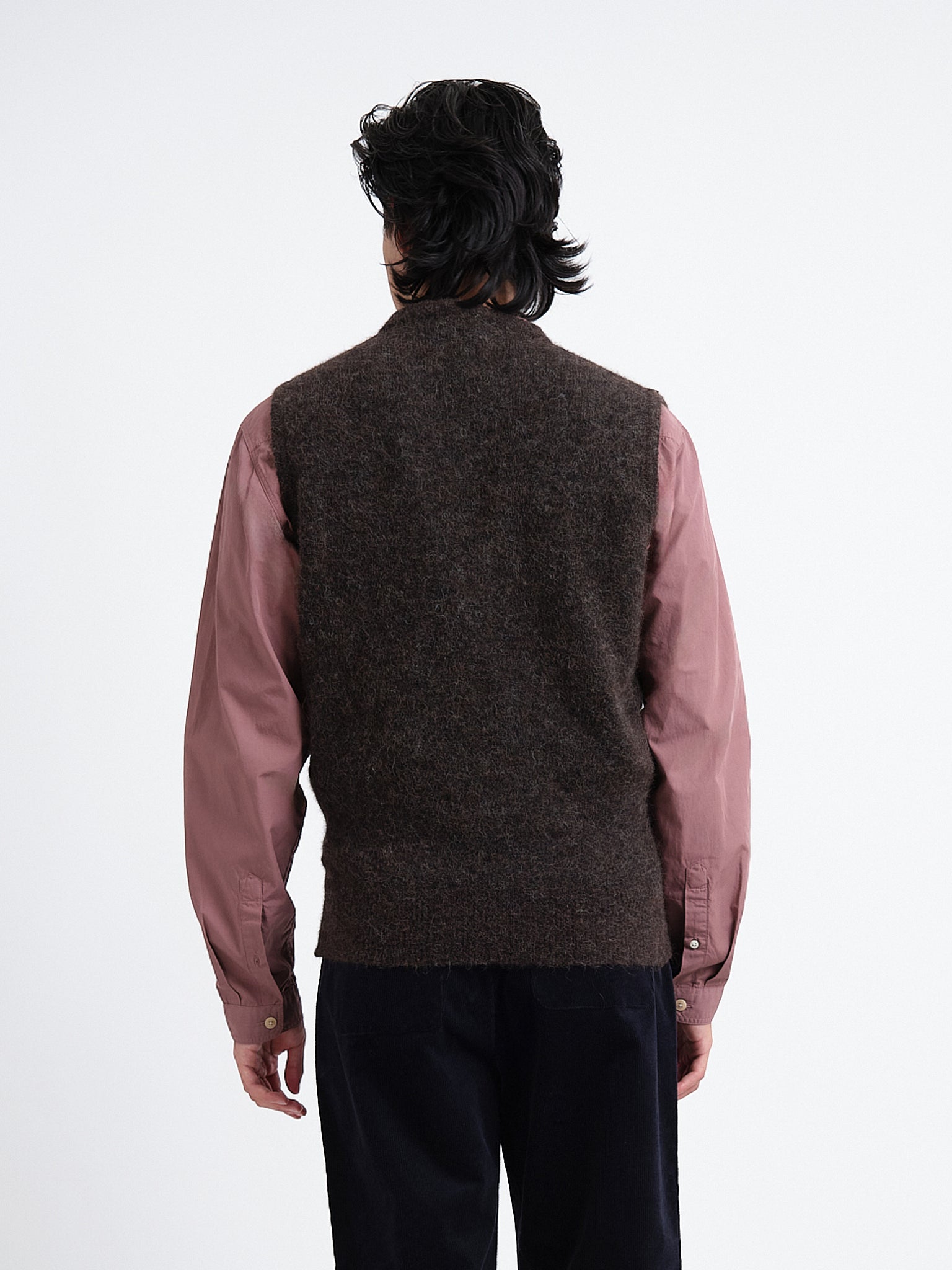 Graves V Neck Vest Brady Brown