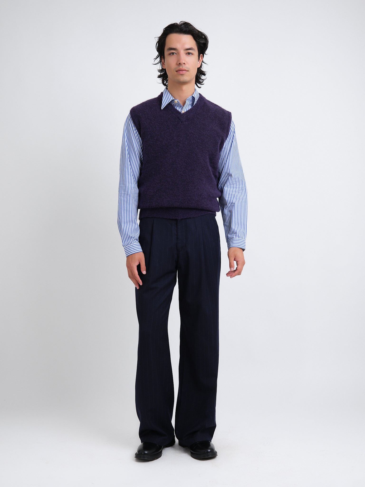 Graves V Neck Vest Brady Purple
