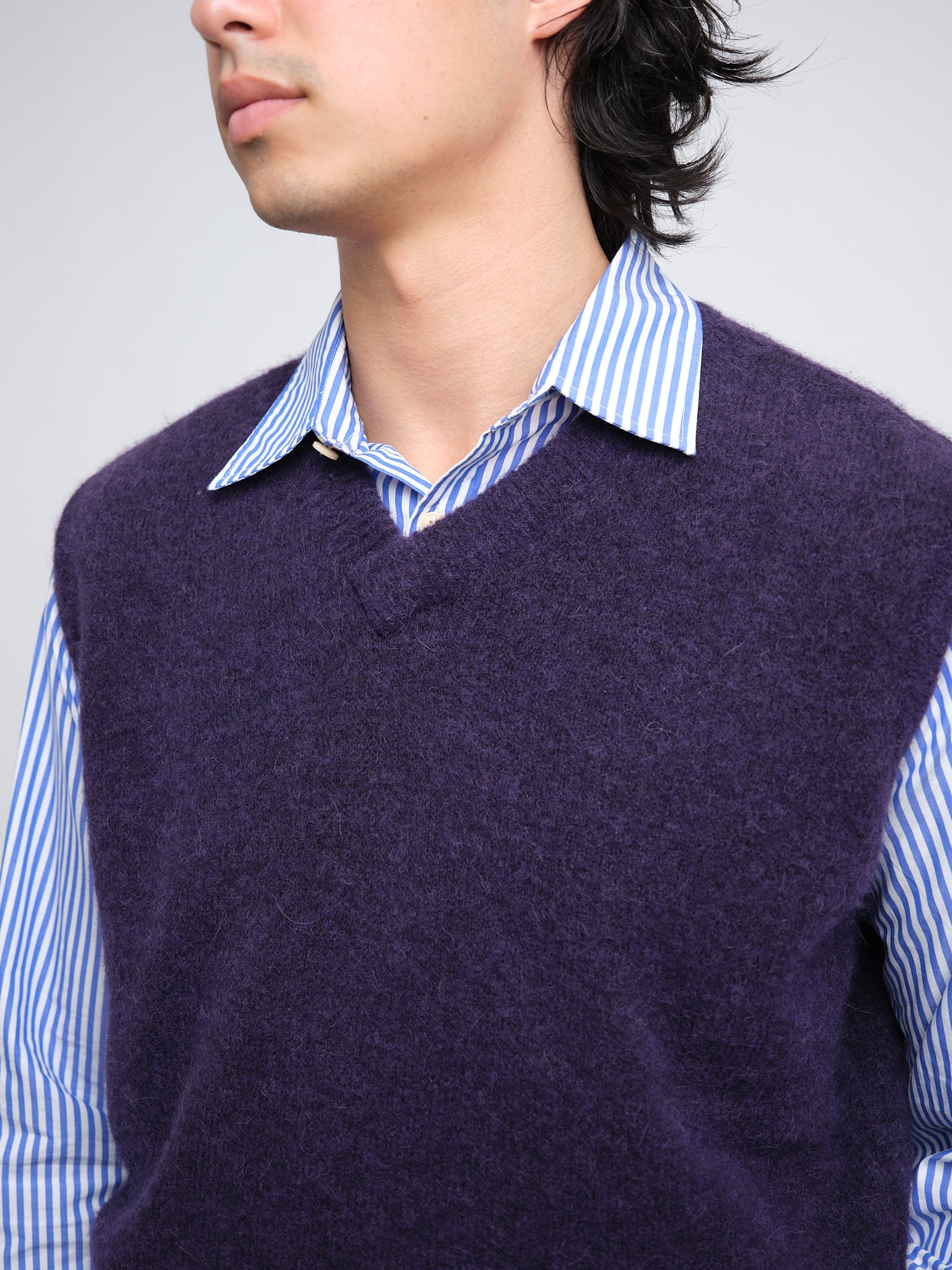 Graves V Neck Vest Brady Purple