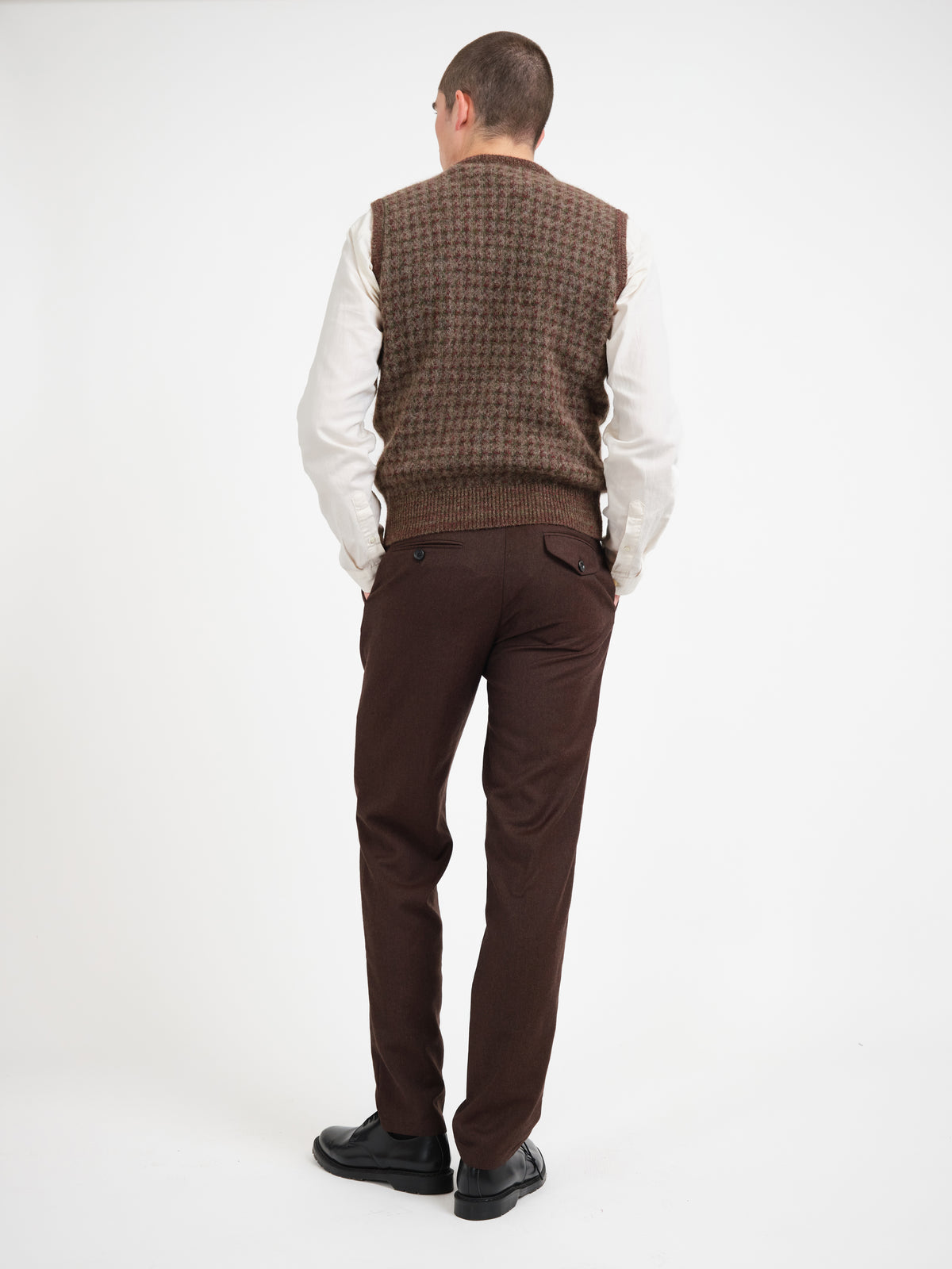 Graves V Neck Vest Lunsford Houndstooth Multi