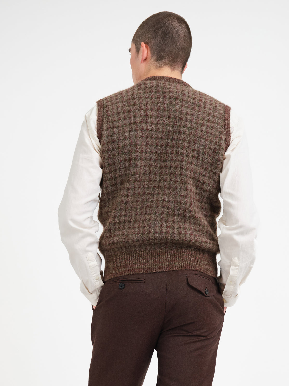 Graves V Neck Vest Lunsford Houndstooth Multi