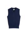 Graves V Neck Vest Overton Navy