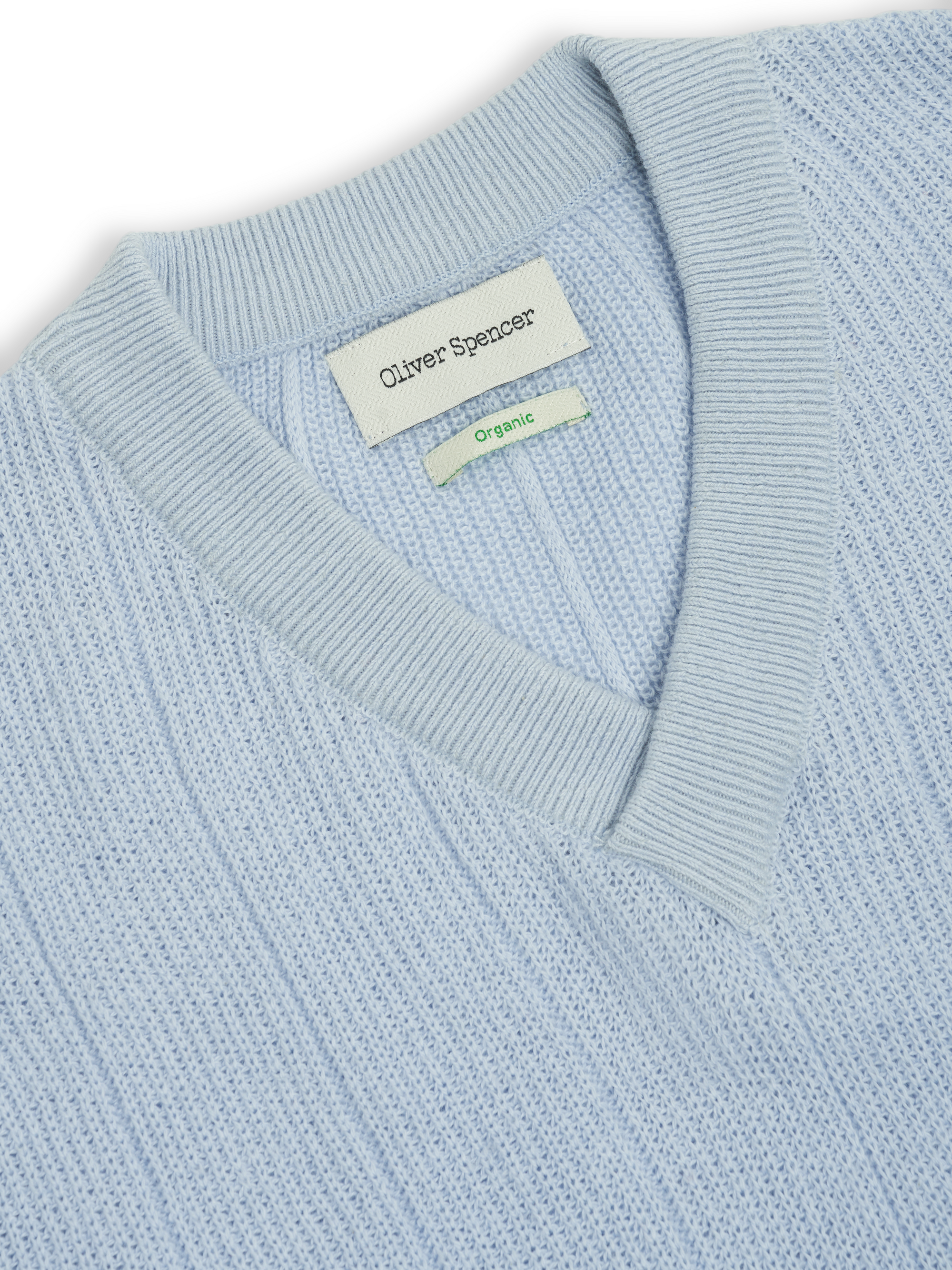 Graves V Neck Vest Overton Sky Blue