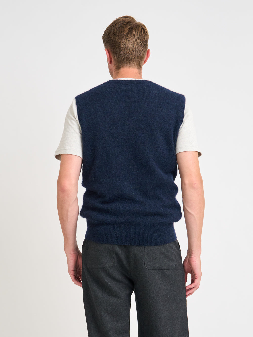 Graves V Neck Vest Rosen Navy