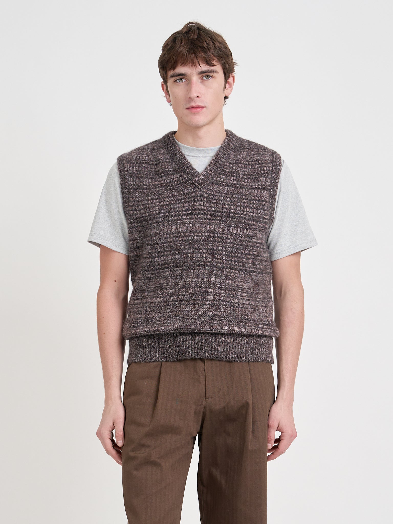 Graves V Neck Vest Stirling Black Multi